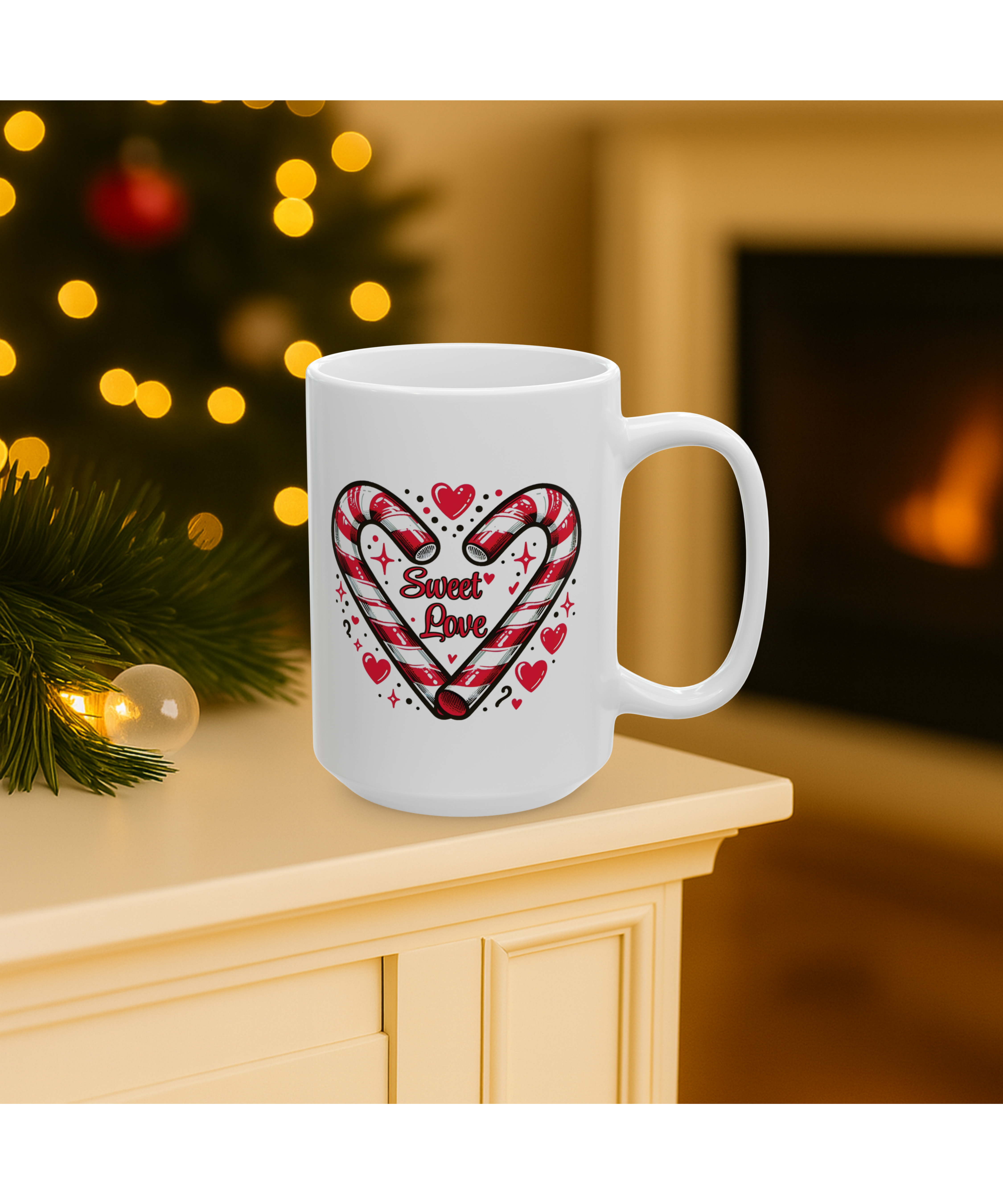 Sweet Love Candy Cane Heart Mug – Cute Holiday Coffee Cup, Christmas Cocoa Mug, Red & White Festive Ceramic Cup (11oz & 15oz), Dishwasher & Microwave Safe product thumbnail image Sweet Love Candy Cane Heart Mug – Cute Holiday Coffee Cup, Christmas Cocoa Mug, Red & White Festive Ceramic Cup (11oz & 15oz), Dishwasher & Microwave Safe product thumbnail image