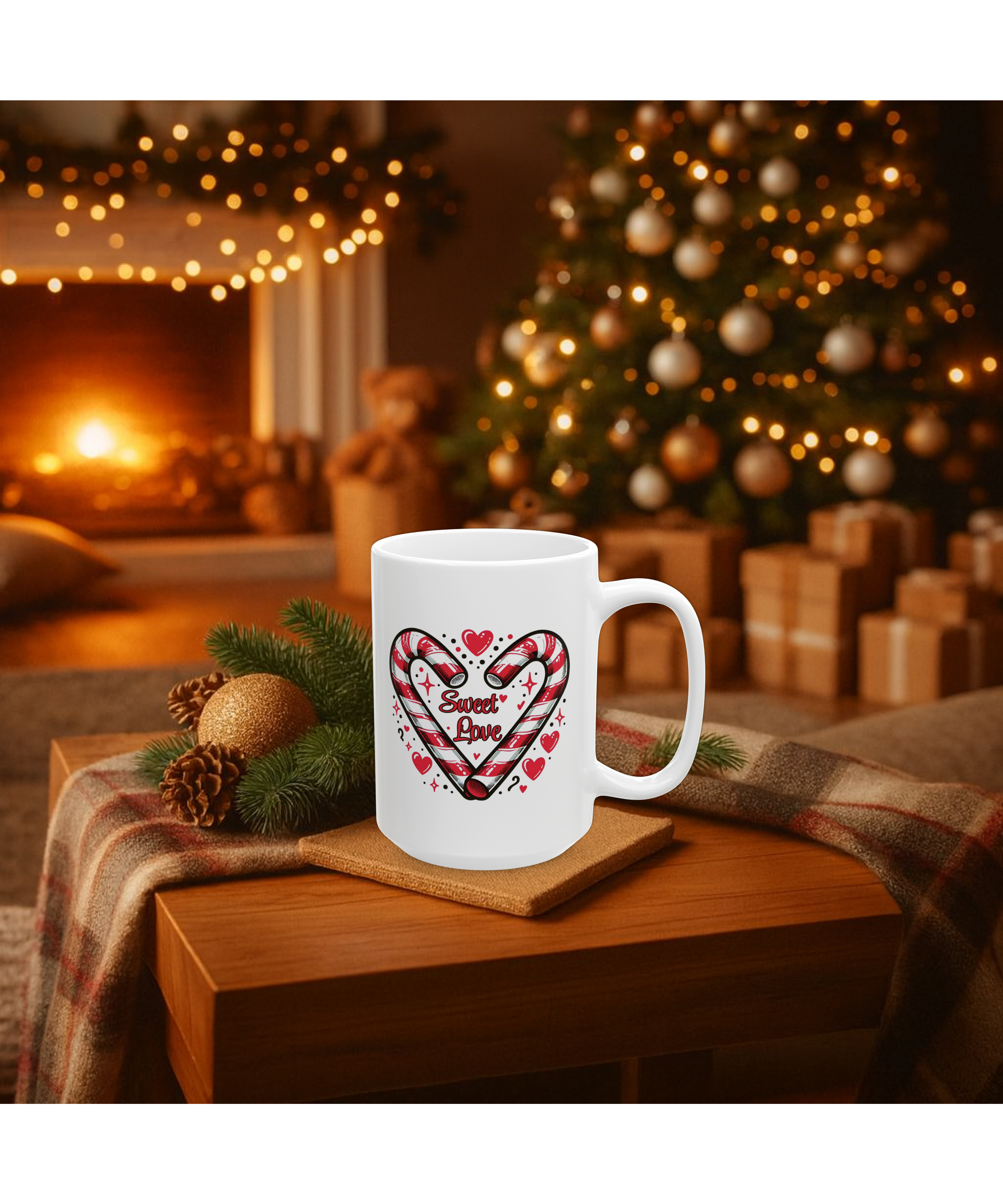 Sweet Love Candy Cane Heart Mug – Cute Holiday Coffee Cup, Christmas Cocoa Mug, Red & White Festive Ceramic Cup (11oz & 15oz), Dishwasher & Microwave Safe product thumbnail image Sweet Love Candy Cane Heart Mug – Cute Holiday Coffee Cup, Christmas Cocoa Mug, Red & White Festive Ceramic Cup (11oz & 15oz), Dishwasher & Microwave Safe product thumbnail image