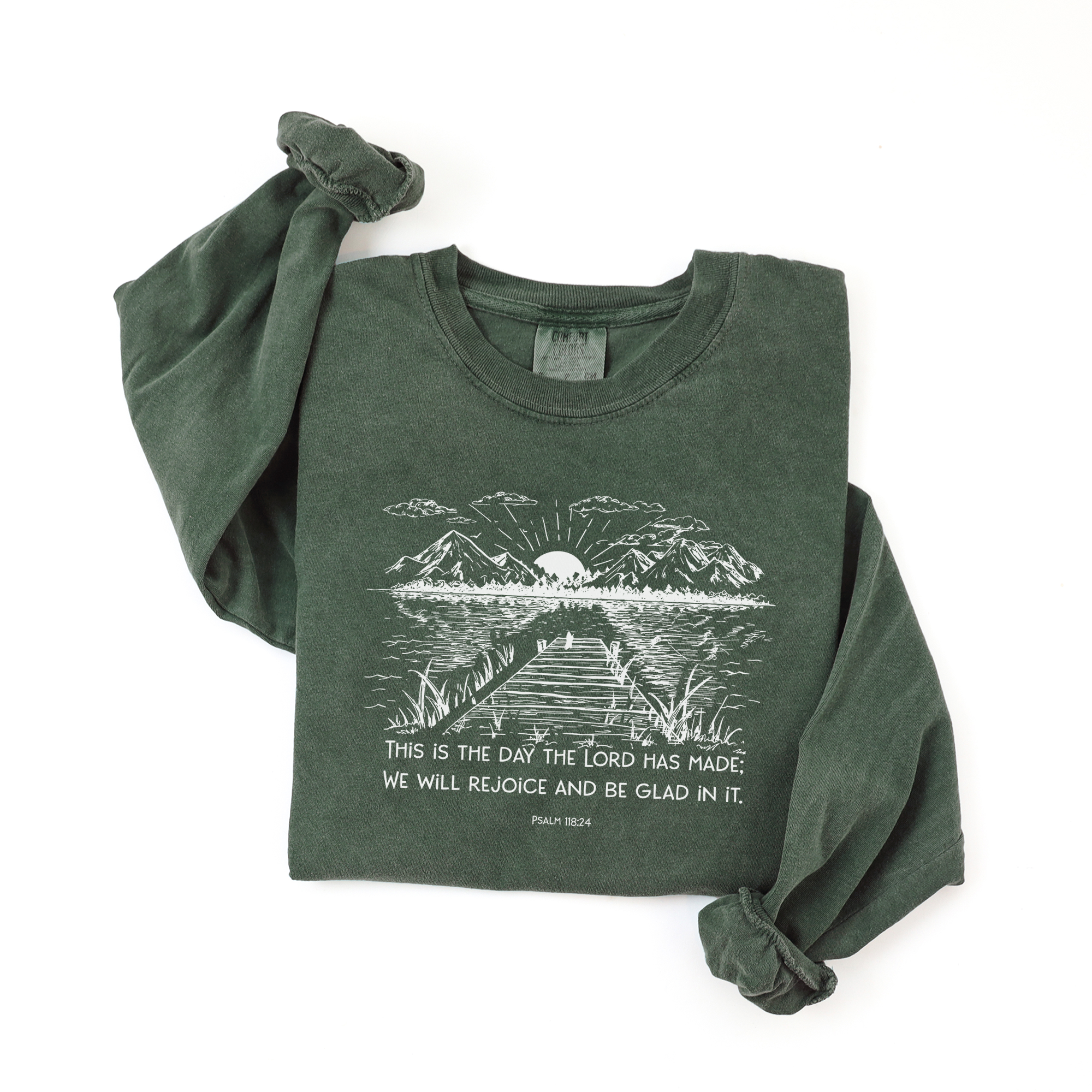 This Is The Day Long Sleeve Comfort Colors Tee product thumbnail image