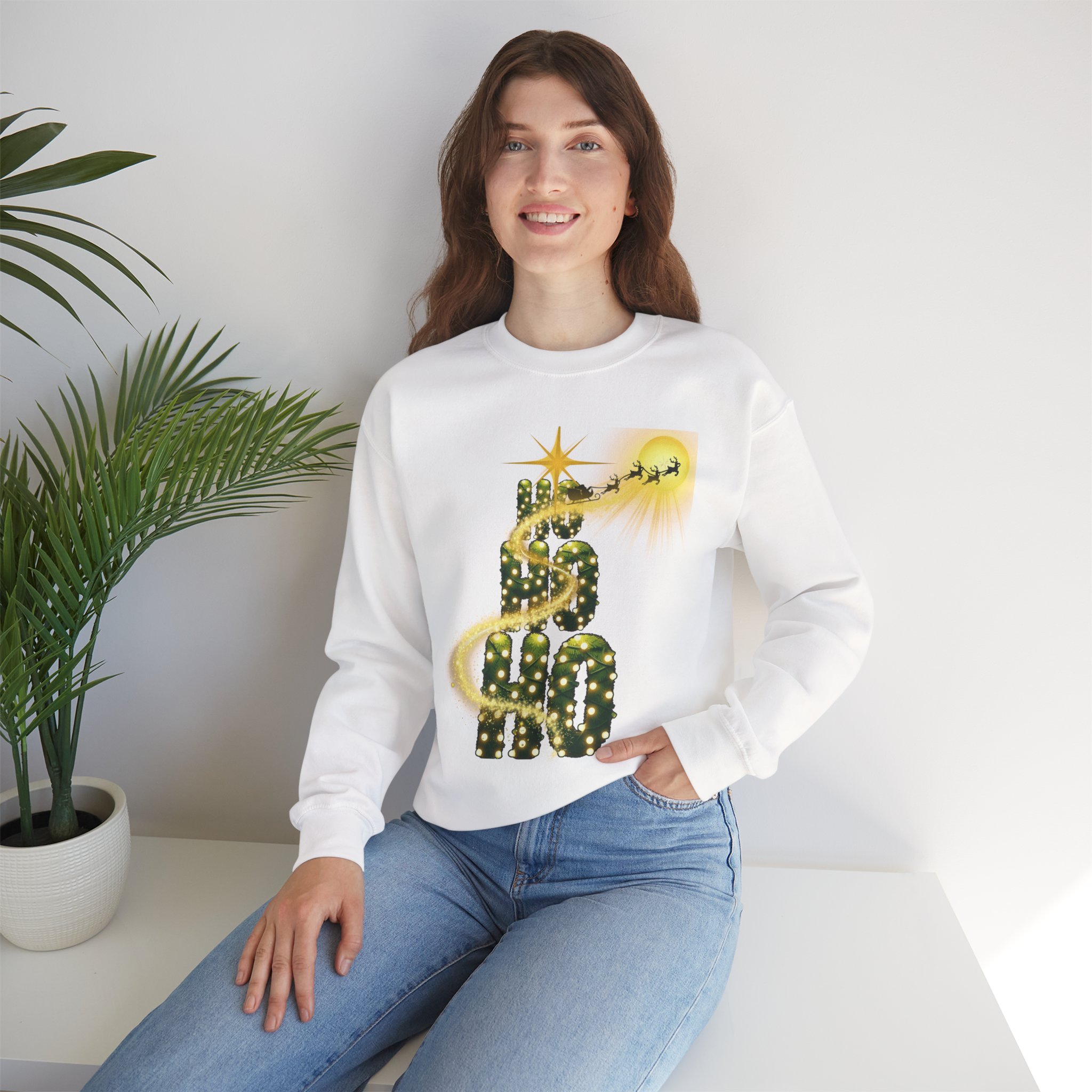 “Sparkling Santa Magic HO HO HO Christmas Lights Design – Festive Holiday Pullover product thumbnail image “Sparkling Santa Magic HO HO HO Christmas Lights Design – Festive Holiday Pullover product thumbnail image