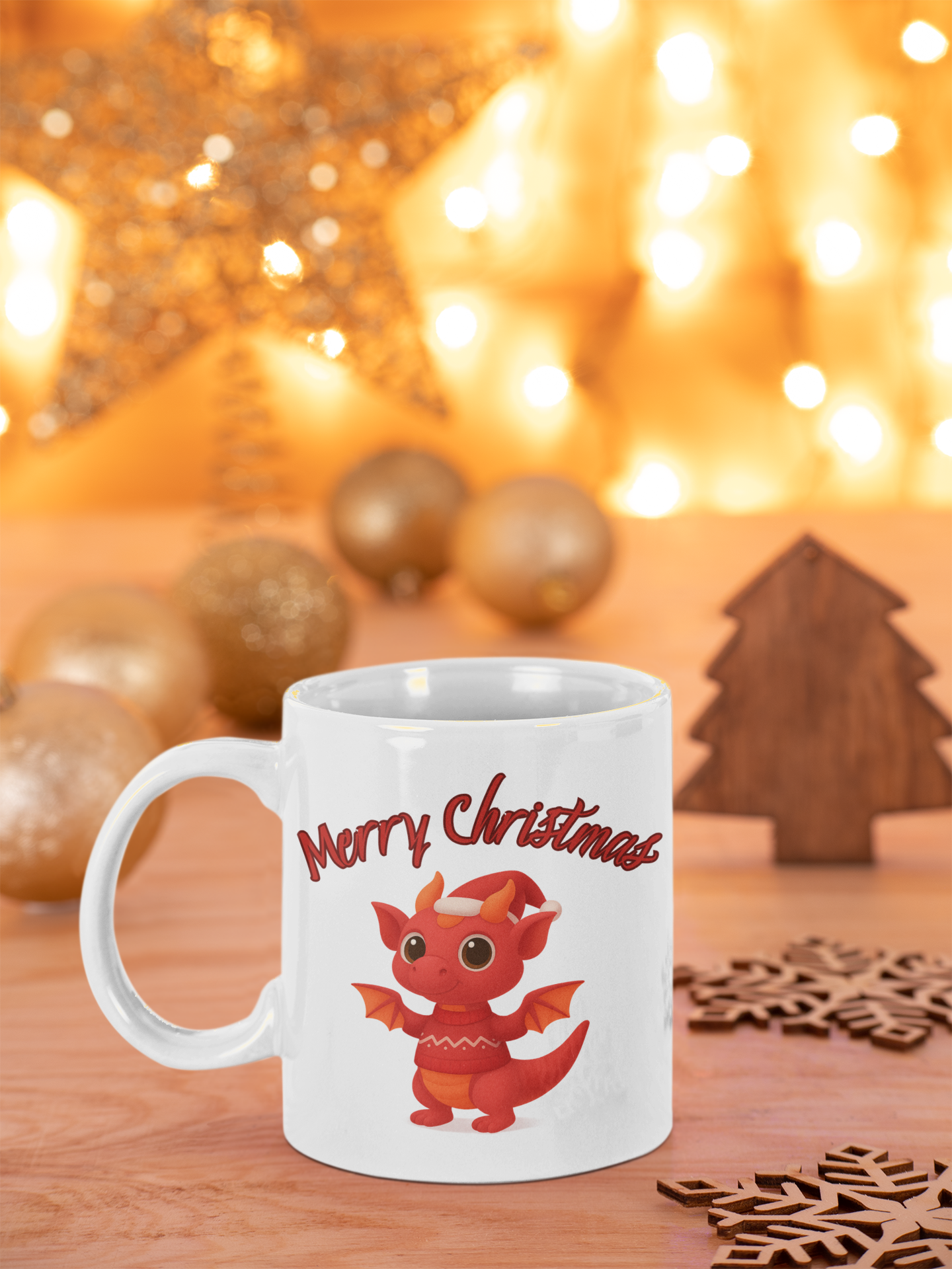 Merry Christmas Fox Mug | Cute Red Fox Holiday Illustration