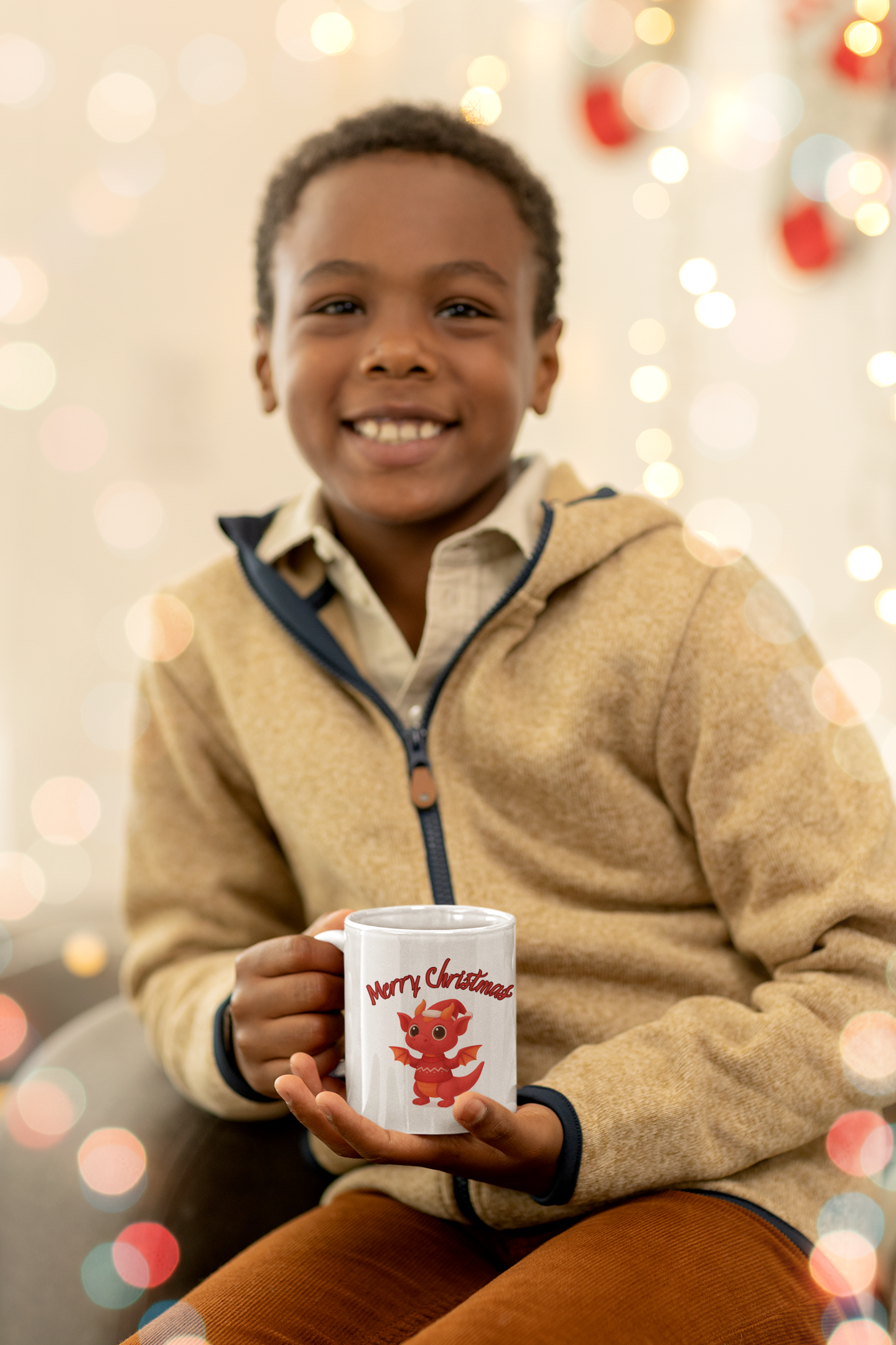 Merry Christmas Fox Mug | Cute Red Fox Holiday Illustration product thumbnail image