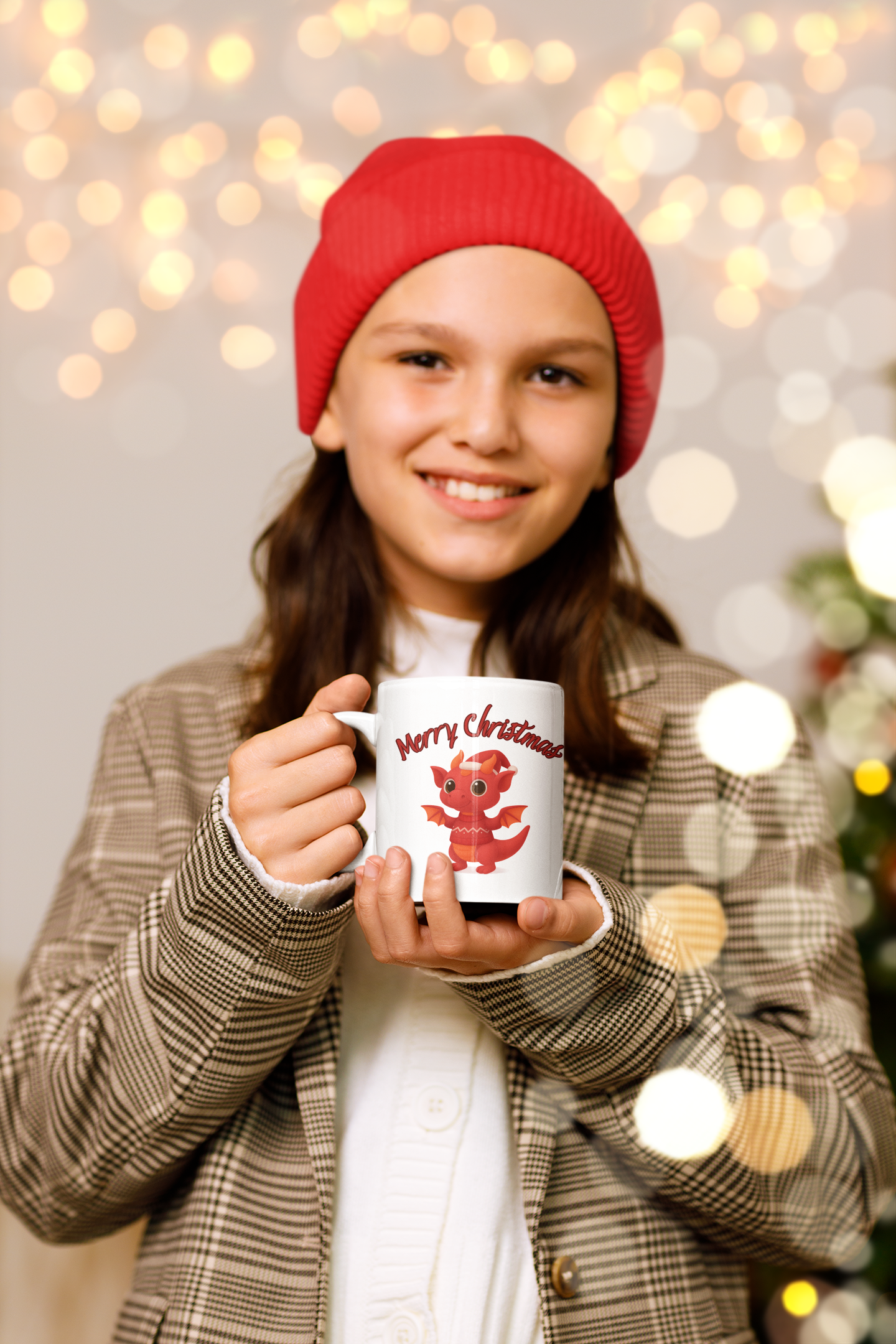 Merry Christmas Fox Mug | Cute Red Fox Holiday Illustration product thumbnail image