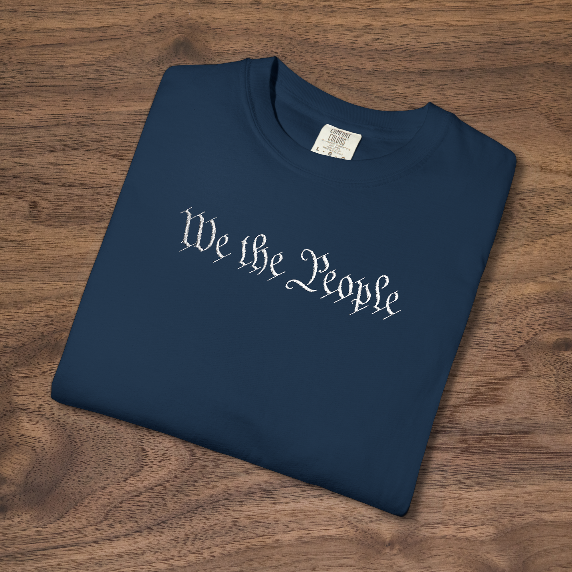 We the People Embroidered Patriotic T-Shirt | Constitution America 250 Tee