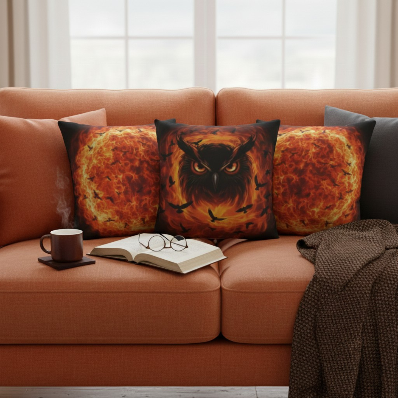 Aethelred's Fire - Faux Suede Square Pillowcase