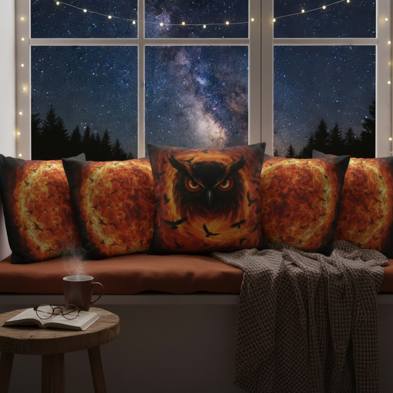 Aethelred's Fire - Faux Suede Square Pillowcase product thumbnail image Aethelred's Fire - Faux Suede Square Pillowcase product thumbnail image