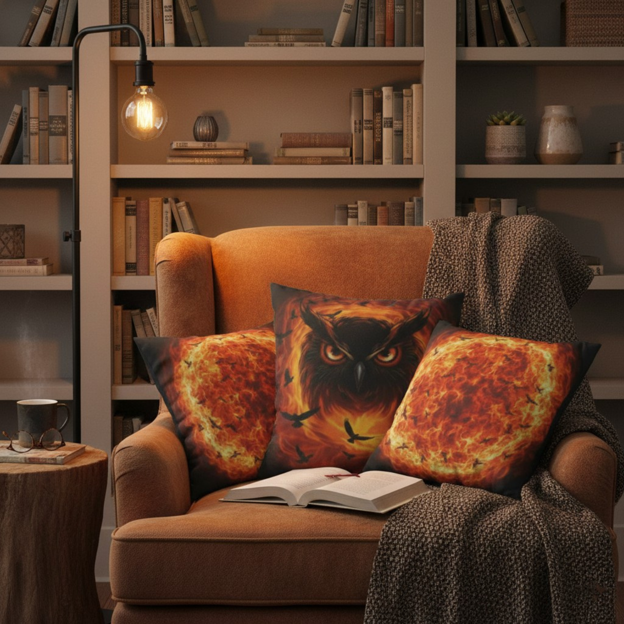 Aethelred's Fire - Faux Suede Square Pillowcase product thumbnail image Aethelred's Fire - Faux Suede Square Pillowcase product thumbnail image