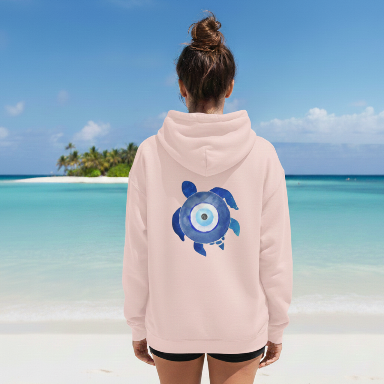 Sea Turtle Evil Eye Sweatshirt | Beachy Protection Hoodie | Coastal Aesthetic Pullover | Ocean Vibes Crewneck | Boho Beach Top product thumbnail image Sea Turtle Evil Eye Sweatshirt | Beachy Protection Hoodie | Coastal Aesthetic Pullover | Ocean Vibes Crewneck | Boho Beach Top product thumbnail image