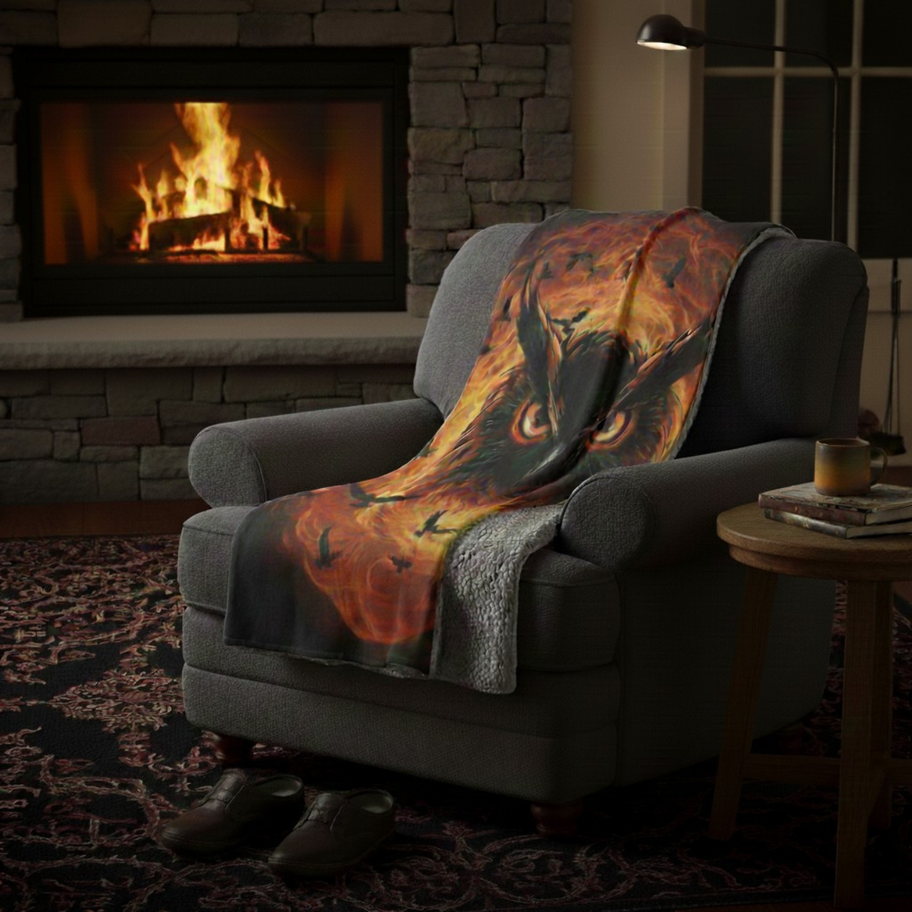 Aethelred's Fire - Fleece Sherpa Blanket