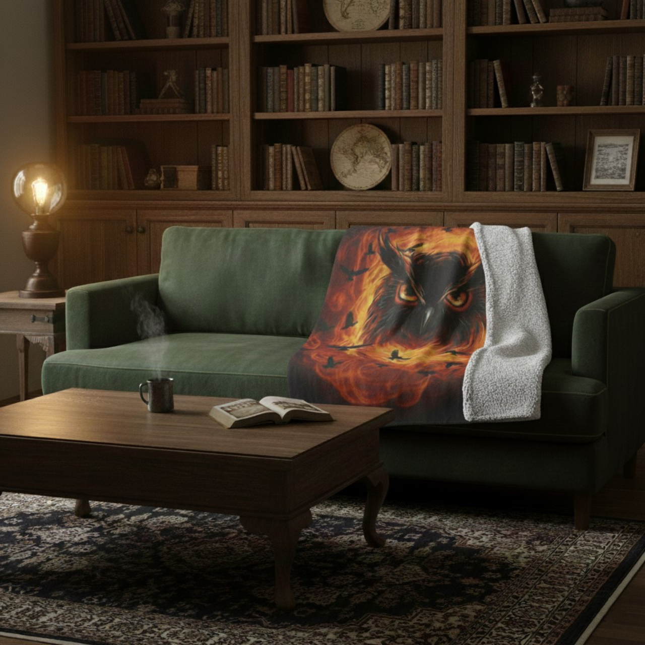 Aethelred's Fire - Fleece Sherpa Blanket product thumbnail image Aethelred's Fire - Fleece Sherpa Blanket product thumbnail image