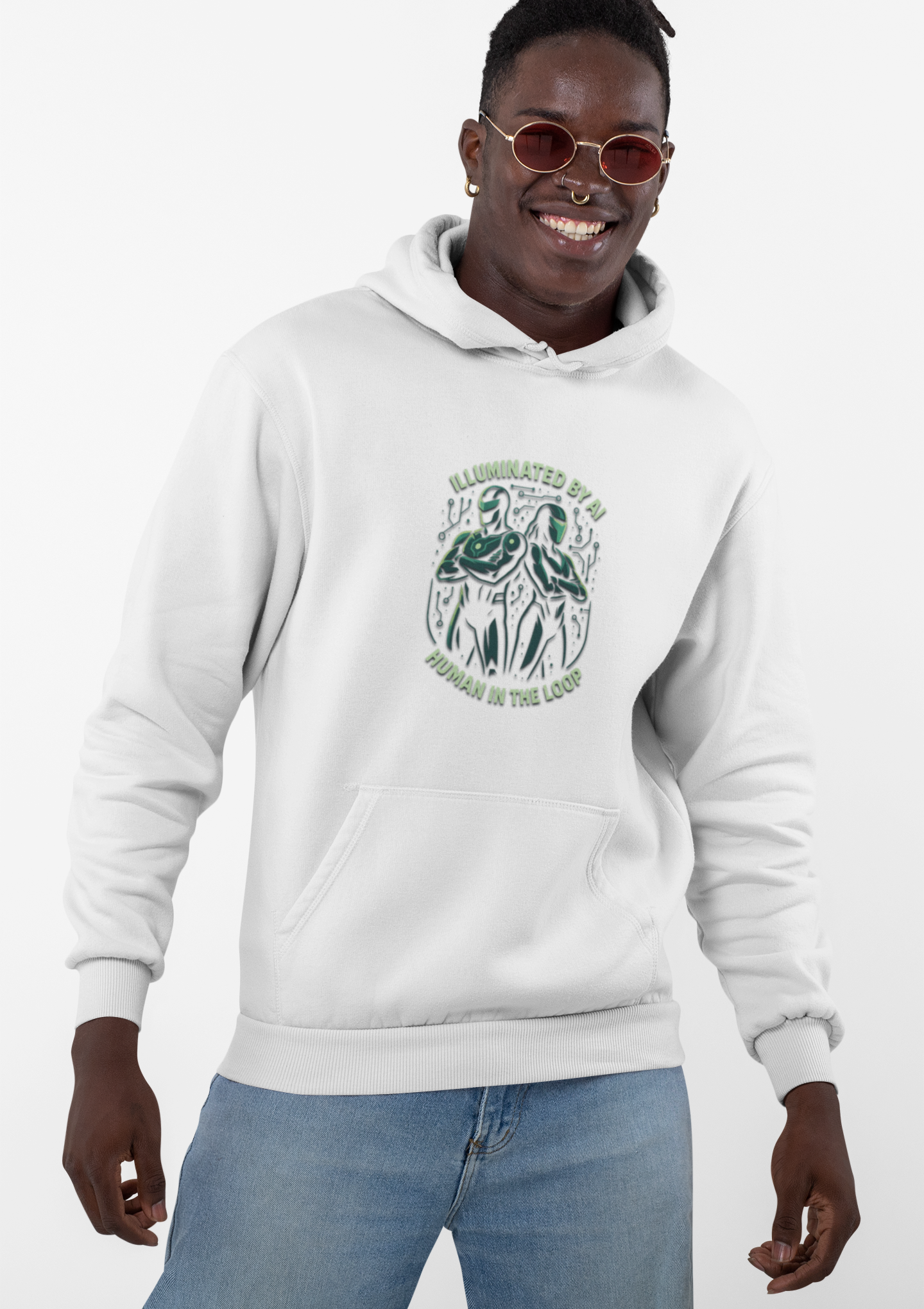 Prompt Club:  — Human In The Loop Customizable Hoodie AI Streetwear product thumbnail image