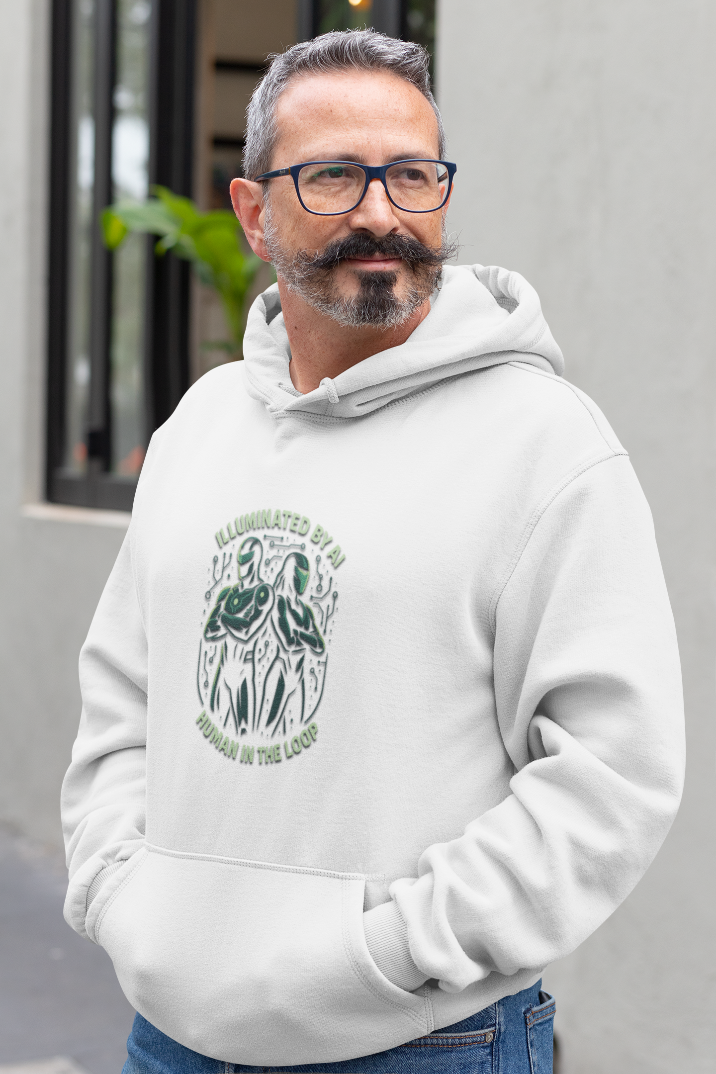 Prompt Club: — Human In The Loop Customizable Hoodie AI Streetwear product thumbnail image Prompt Club: — Human In The Loop Customizable Hoodie AI Streetwear product thumbnail image