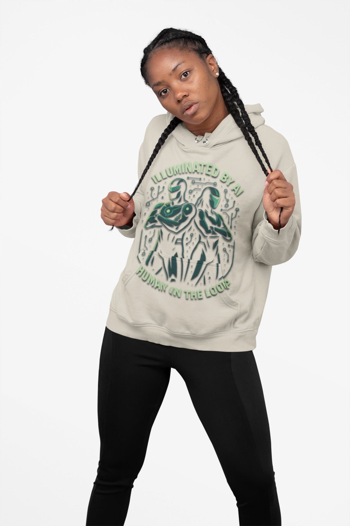 Prompt Club: — Human In The Loop Customizable Hoodie AI Streetwear product thumbnail image Prompt Club: — Human In The Loop Customizable Hoodie AI Streetwear product thumbnail image