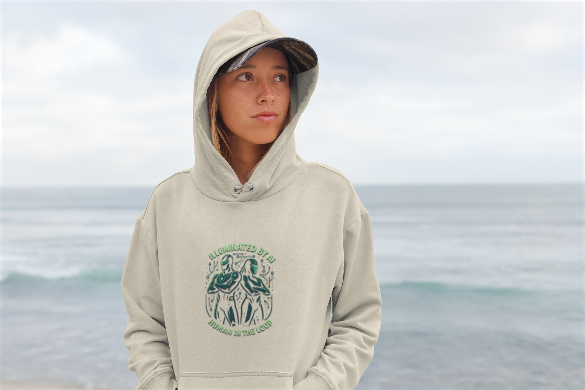 Prompt Club: — Human In The Loop Customizable Hoodie AI Streetwear product thumbnail image Prompt Club: — Human In The Loop Customizable Hoodie AI Streetwear product thumbnail image