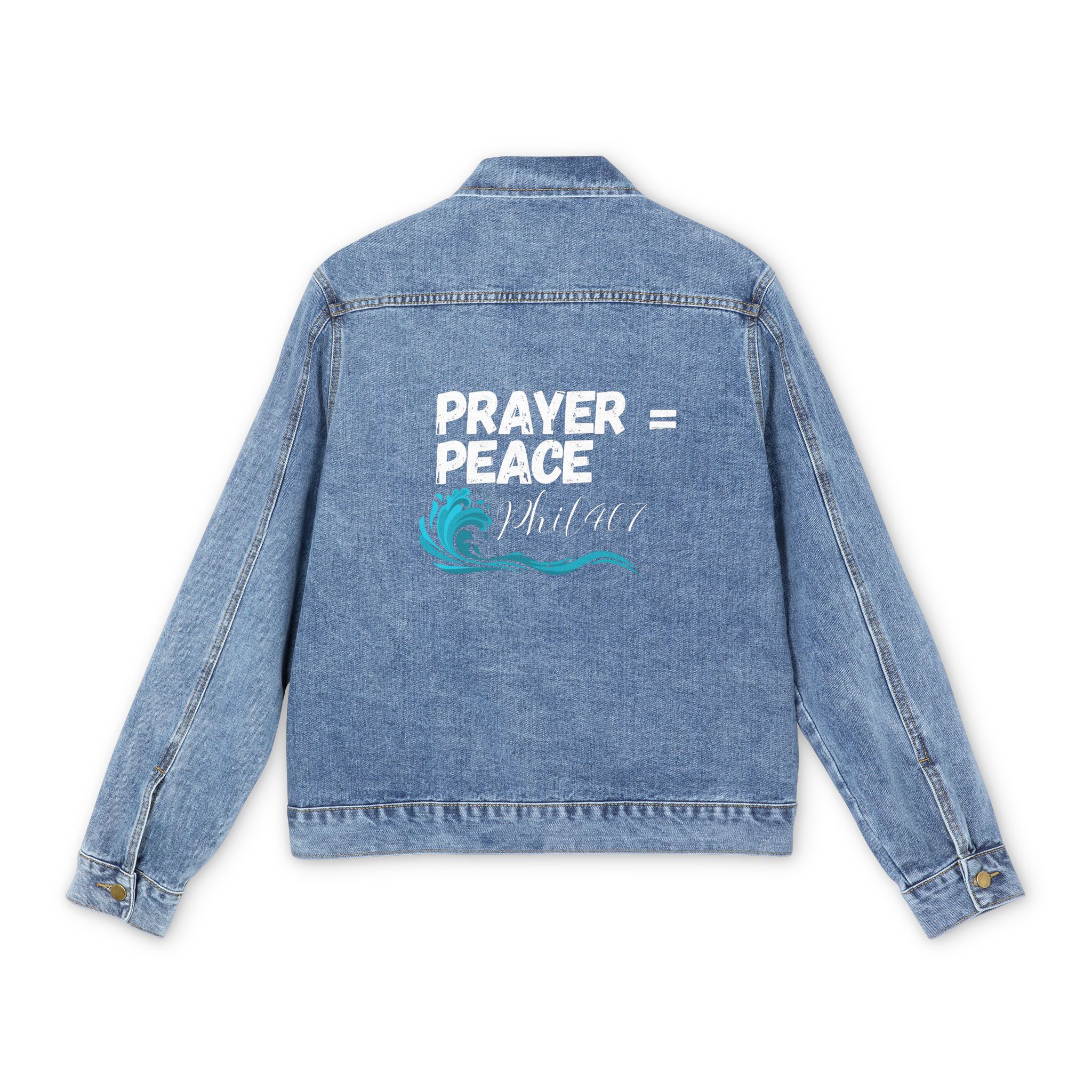 Men's - Prayer = Peace Phil 467 Denim Jacket