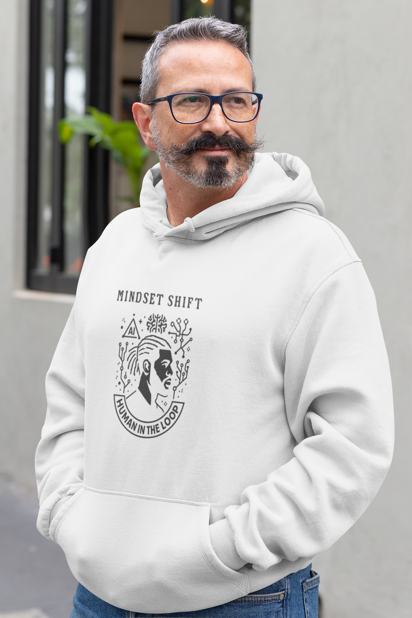 Mindset Shift Hoodie Evolved AI — 'Change Your Mind, Change Your Life' Personalized Hooded Sweatshirt product thumbnail image