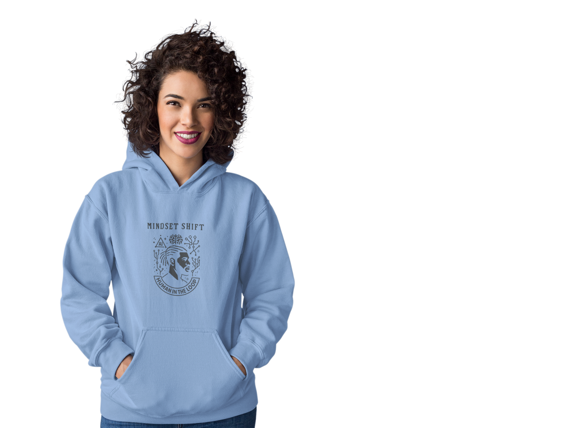 Mindset Shift Hoodie Evolved AI — 'Change Your Mind, Change Your Life' Personalized Hooded Sweatshirt product thumbnail image