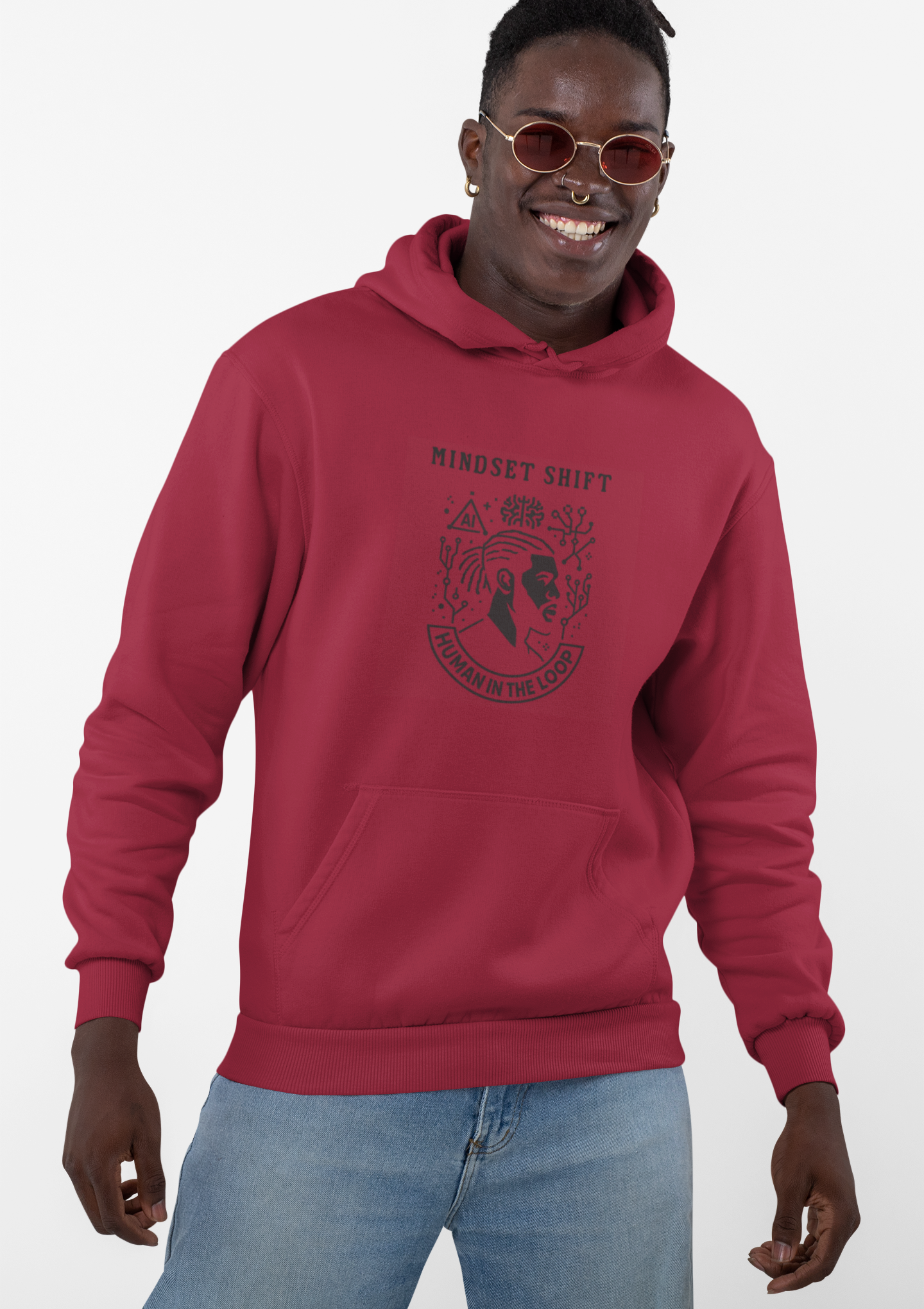 Mindset Shift Hoodie Evolved AI — 'Change Your Mind, Change Your Life' Personalized Hooded Sweatshirt product thumbnail image