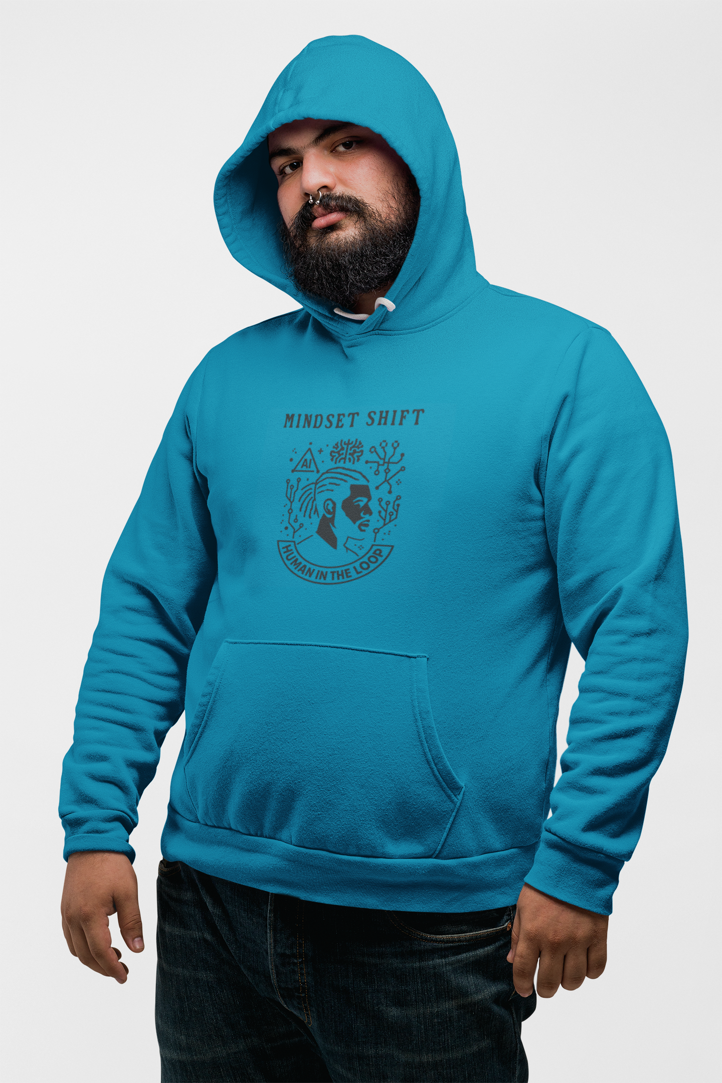 Mindset Shift Hoodie Evolved AI — 'Change Your Mind, Change Your Life' Personalized Hooded Sweatshirt product thumbnail image