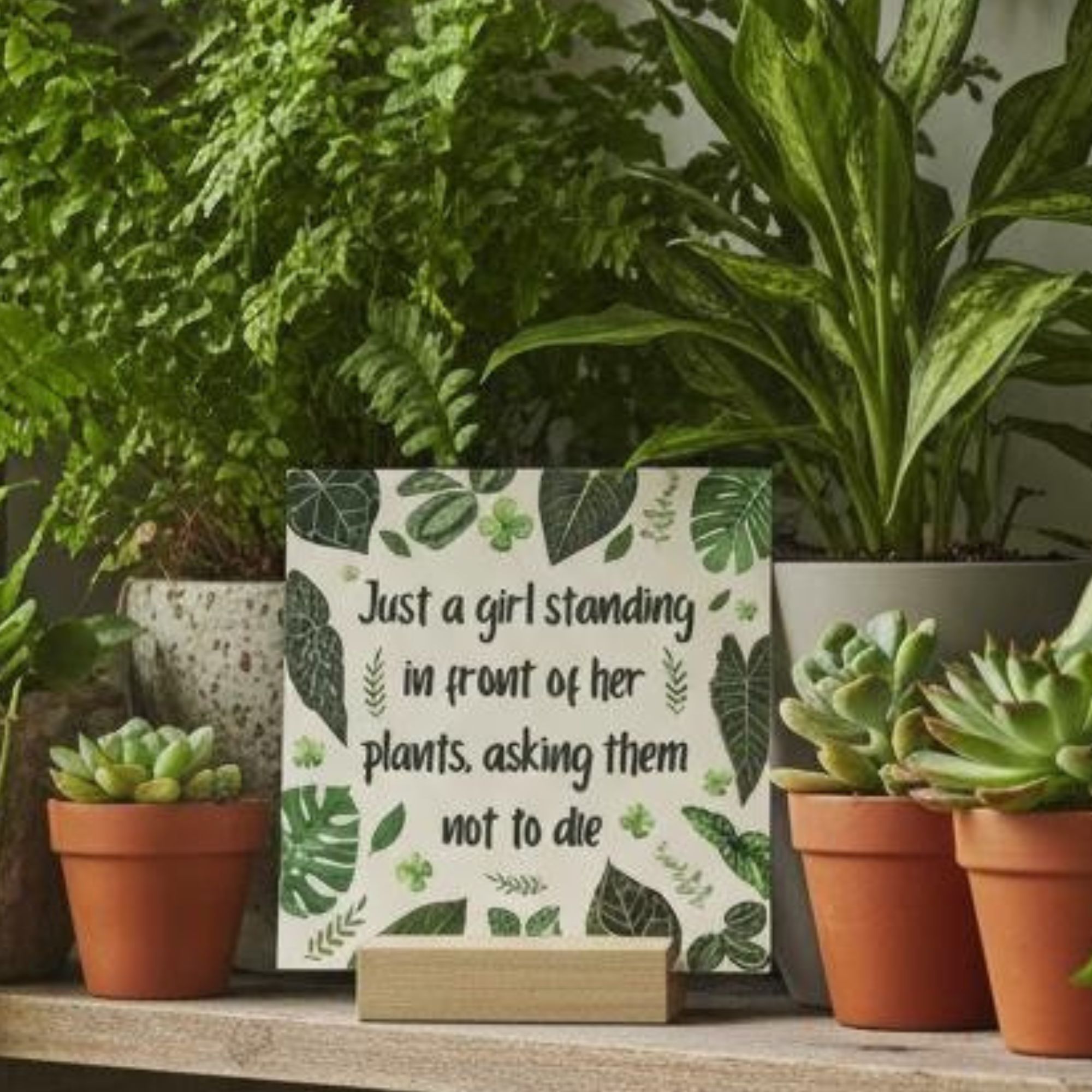 Gallery Board - “Botanical Moment” Oak Stand Desk or Shelf Display  product thumbnail image