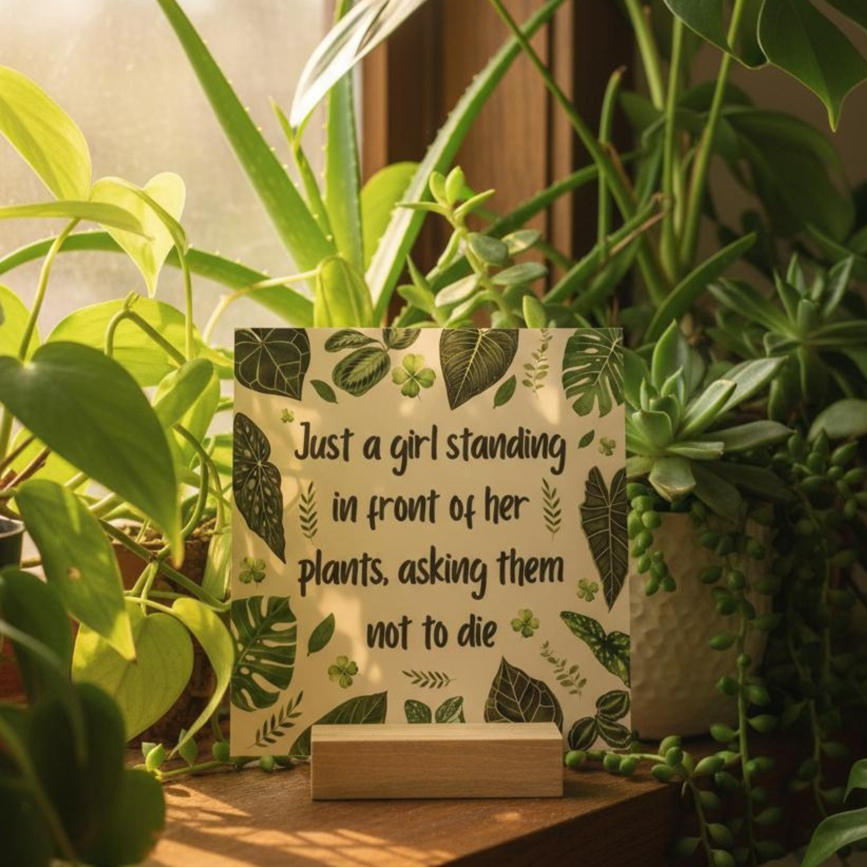 Gallery Board - “Botanical Moment” Oak Stand Desk or Shelf Display  product thumbnail image