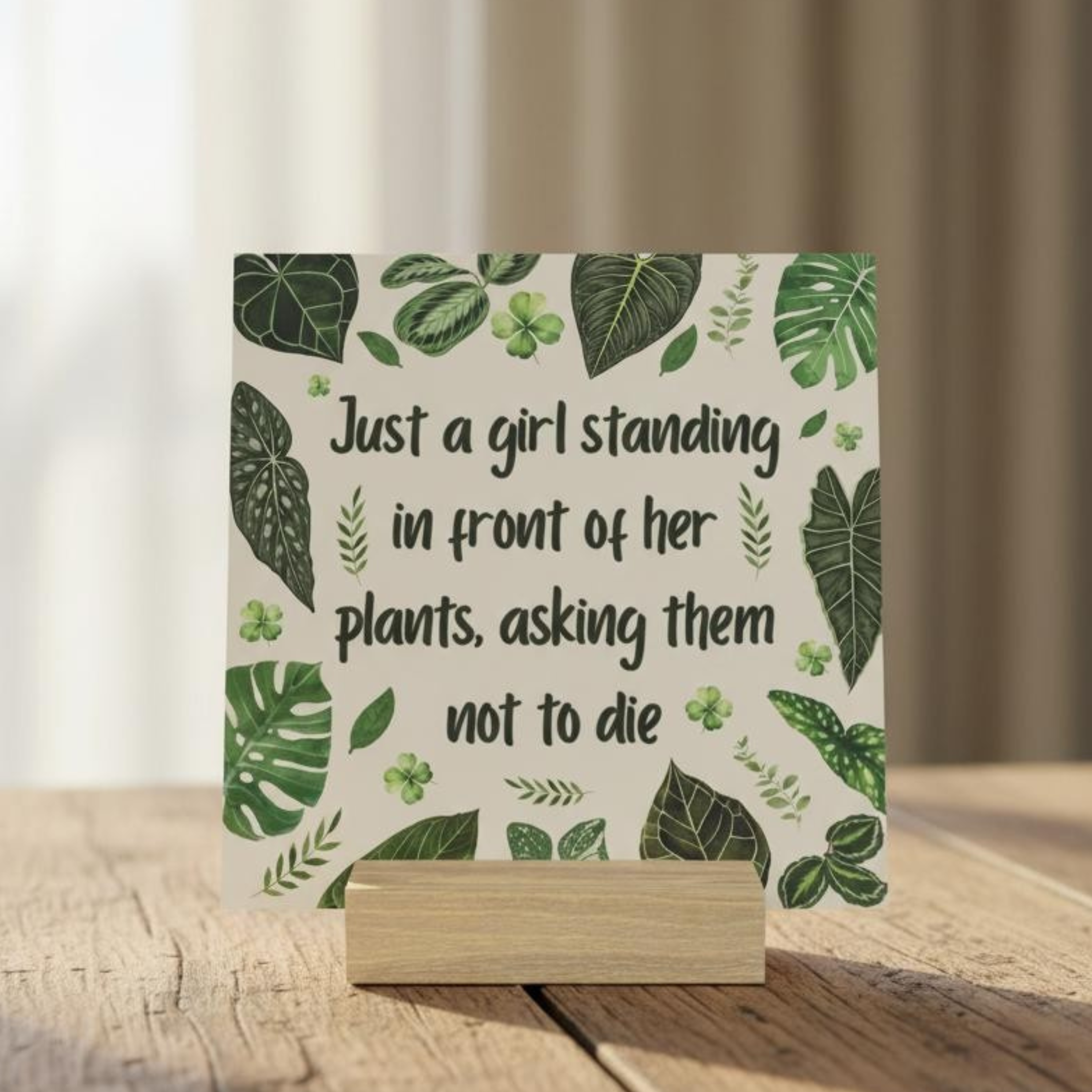 Gallery Board - “Botanical Moment” Oak Stand Desk or Shelf Display  product thumbnail image