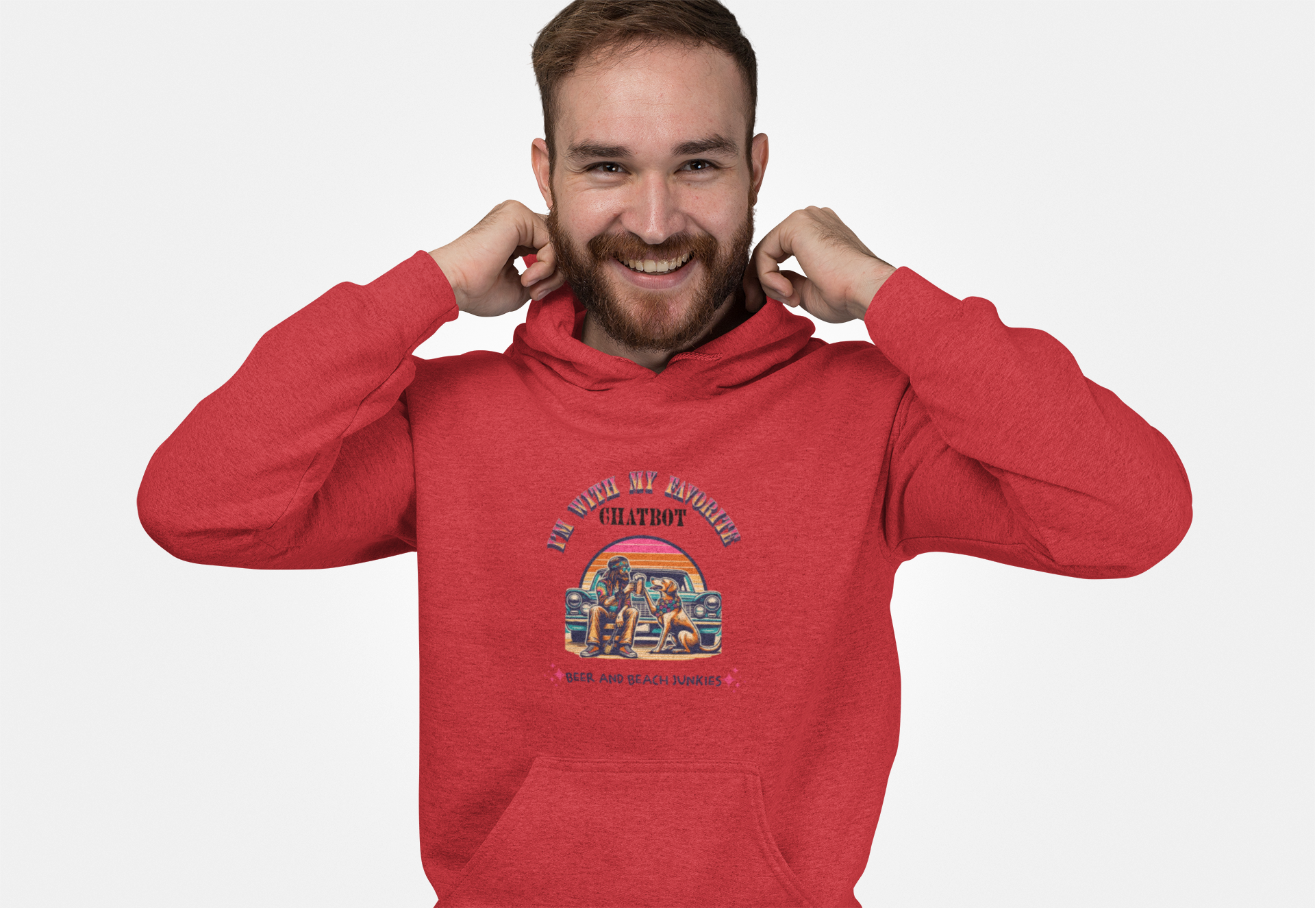 Junkie’ & Dog Chatbot Wishin’ – Human In The Loop Unisex Tee — My Chatbot Helps… But My Dog’s Still Smarter product thumbnail image Junkie’ & Dog Chatbot Wishin’ – Human In The Loop Unisex Tee — My Chatbot Helps… But My Dog’s Still Smarter product thumbnail image