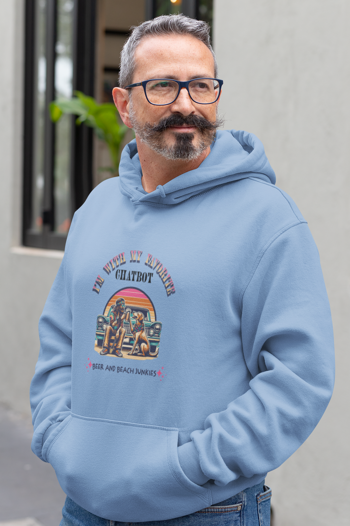 Junkie’ & Dog Chatbot Wishin’ – Human In The Loop Unisex Tee — My Chatbot Helps… But My Dog’s Still Smarter product thumbnail image Junkie’ & Dog Chatbot Wishin’ – Human In The Loop Unisex Tee — My Chatbot Helps… But My Dog’s Still Smarter product thumbnail image