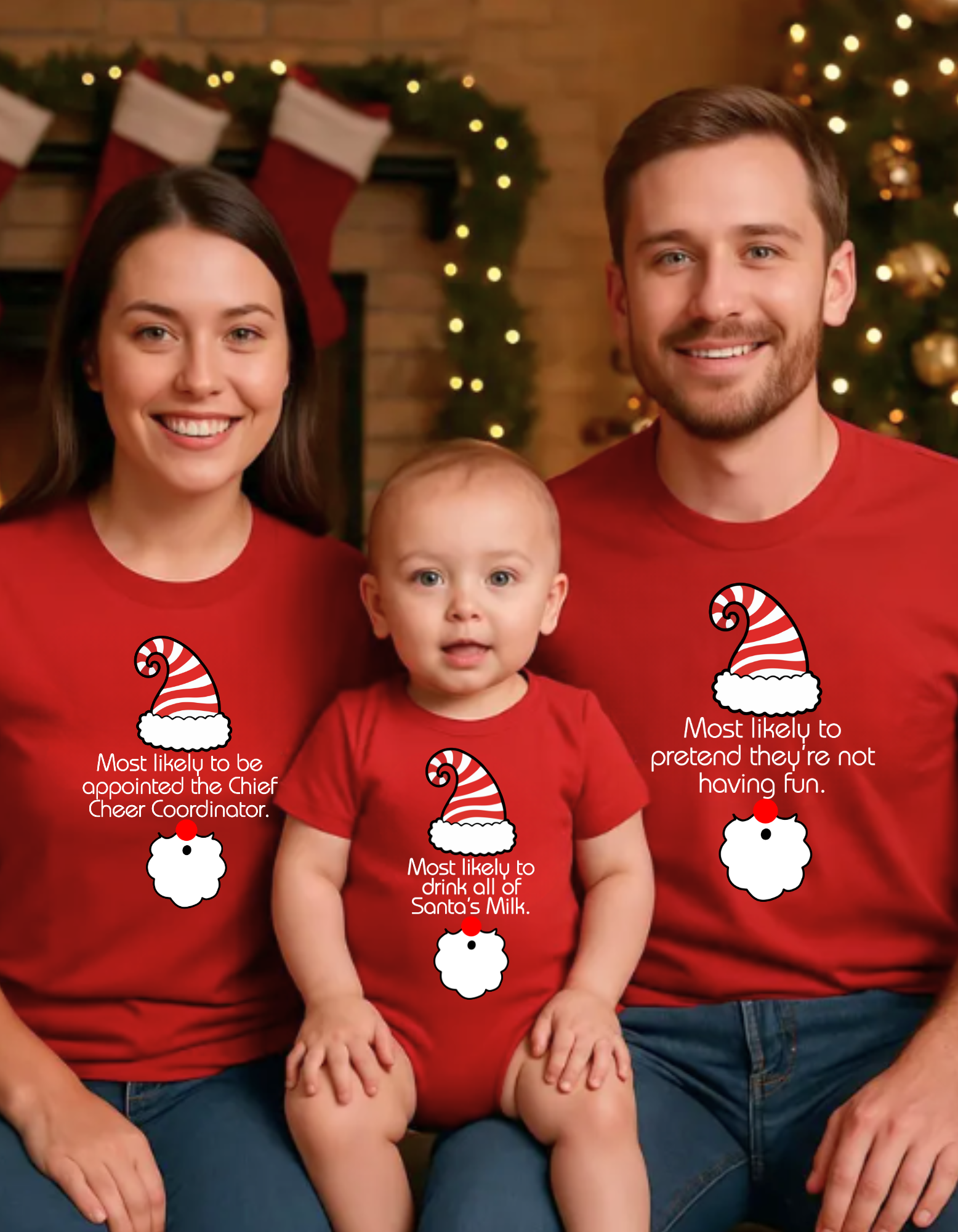 Matching Family Elf Infant Bodysuit - "Most Likely to DRINK ALL OF SANTA'S MILK" Holiday Baby Onesie product thumbnail image