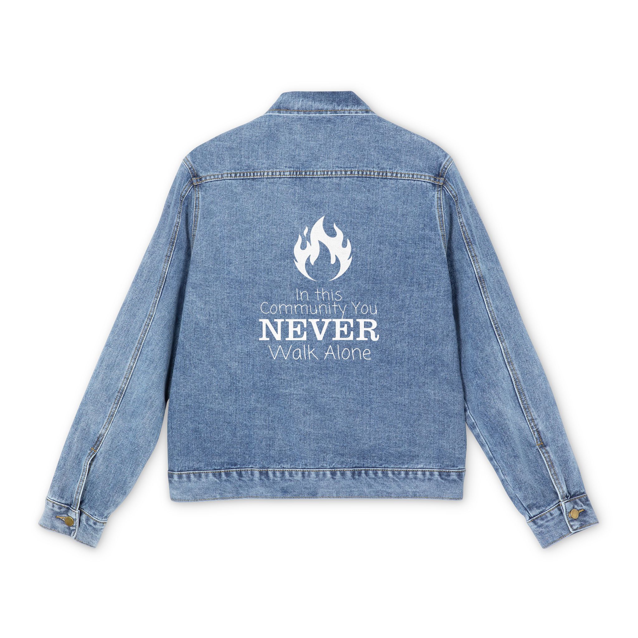 Men's - In This Community You Never Walk Alone Denim Jacket product thumbnail image