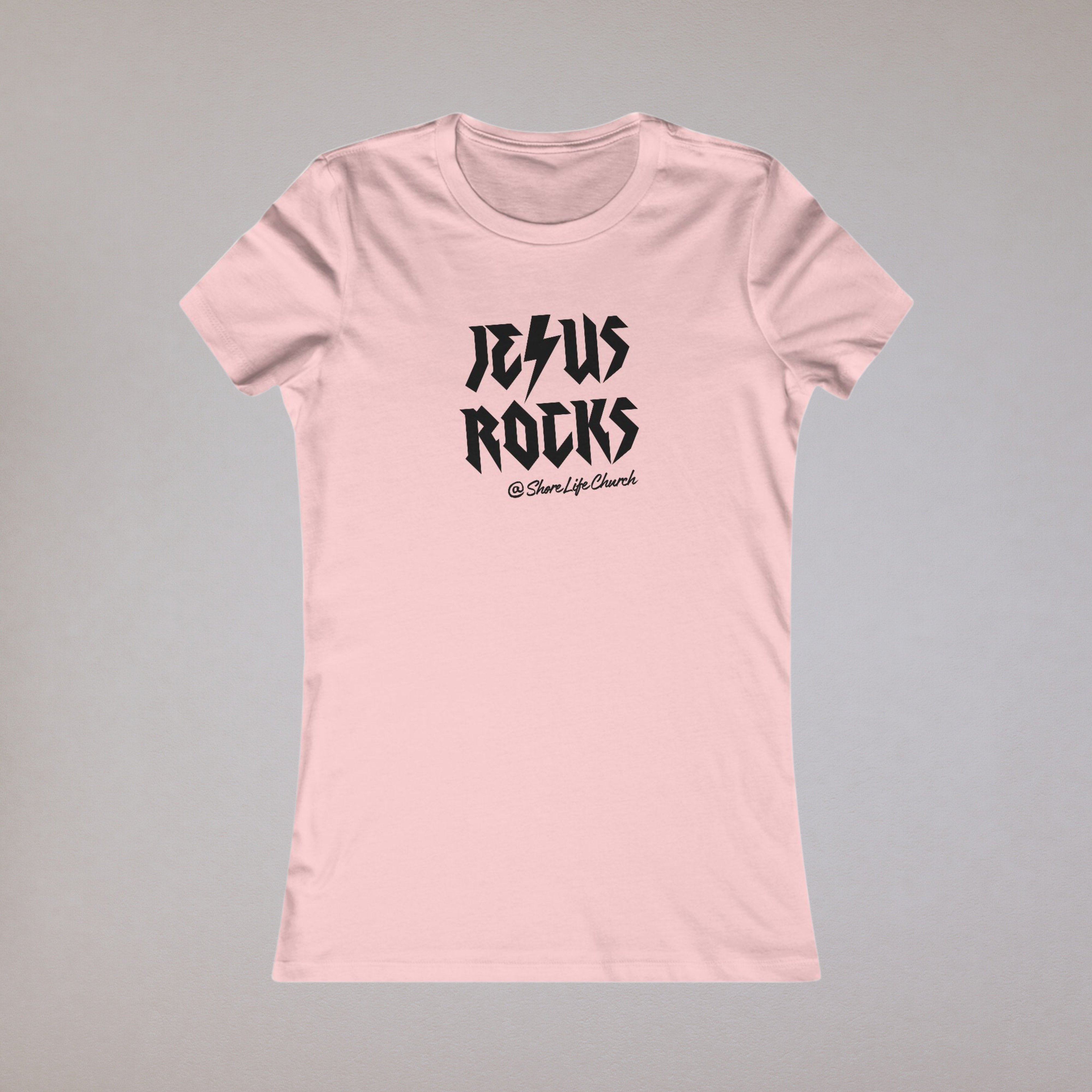 Jesus Rocks Women's Slim Tee product thumbnail image Jesus Rocks Women's Slim Tee product thumbnail image