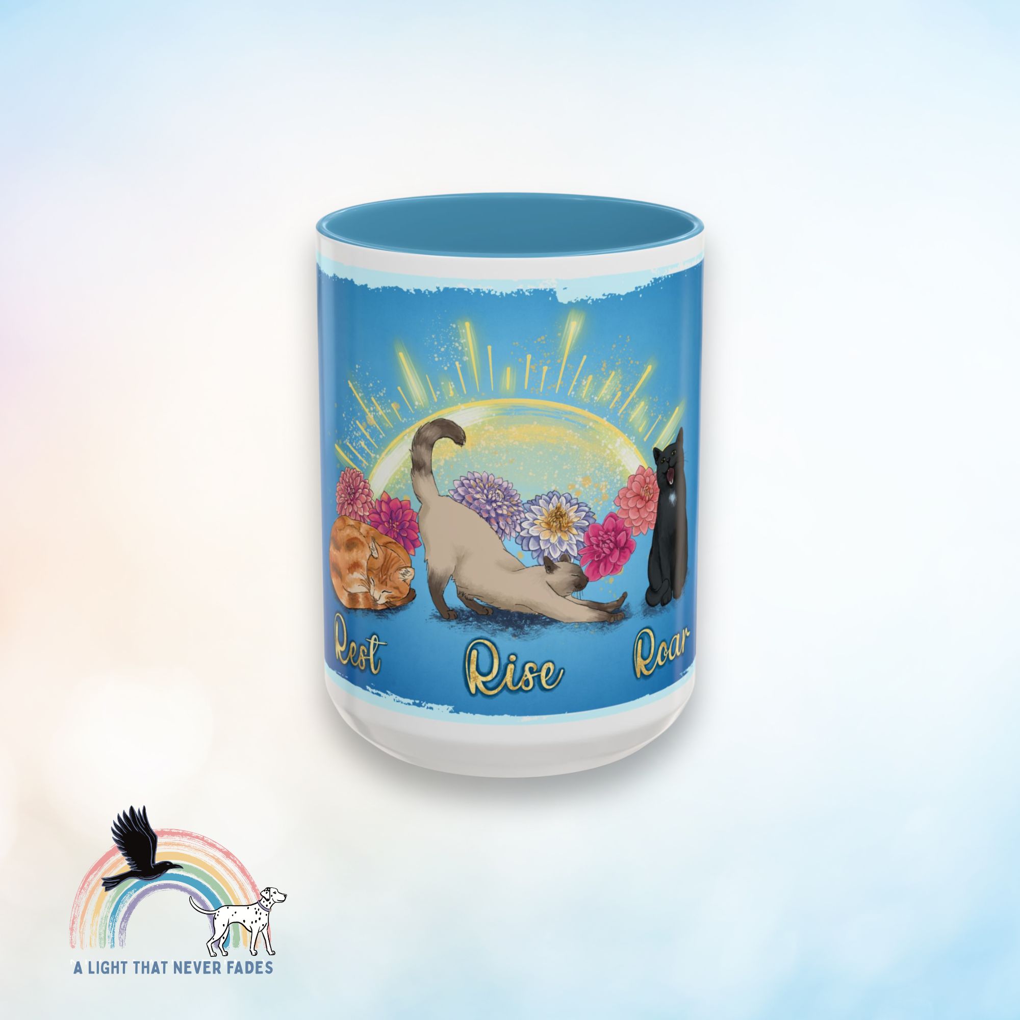 Rest Rise Roar | Cat Graphic Coffee Mug