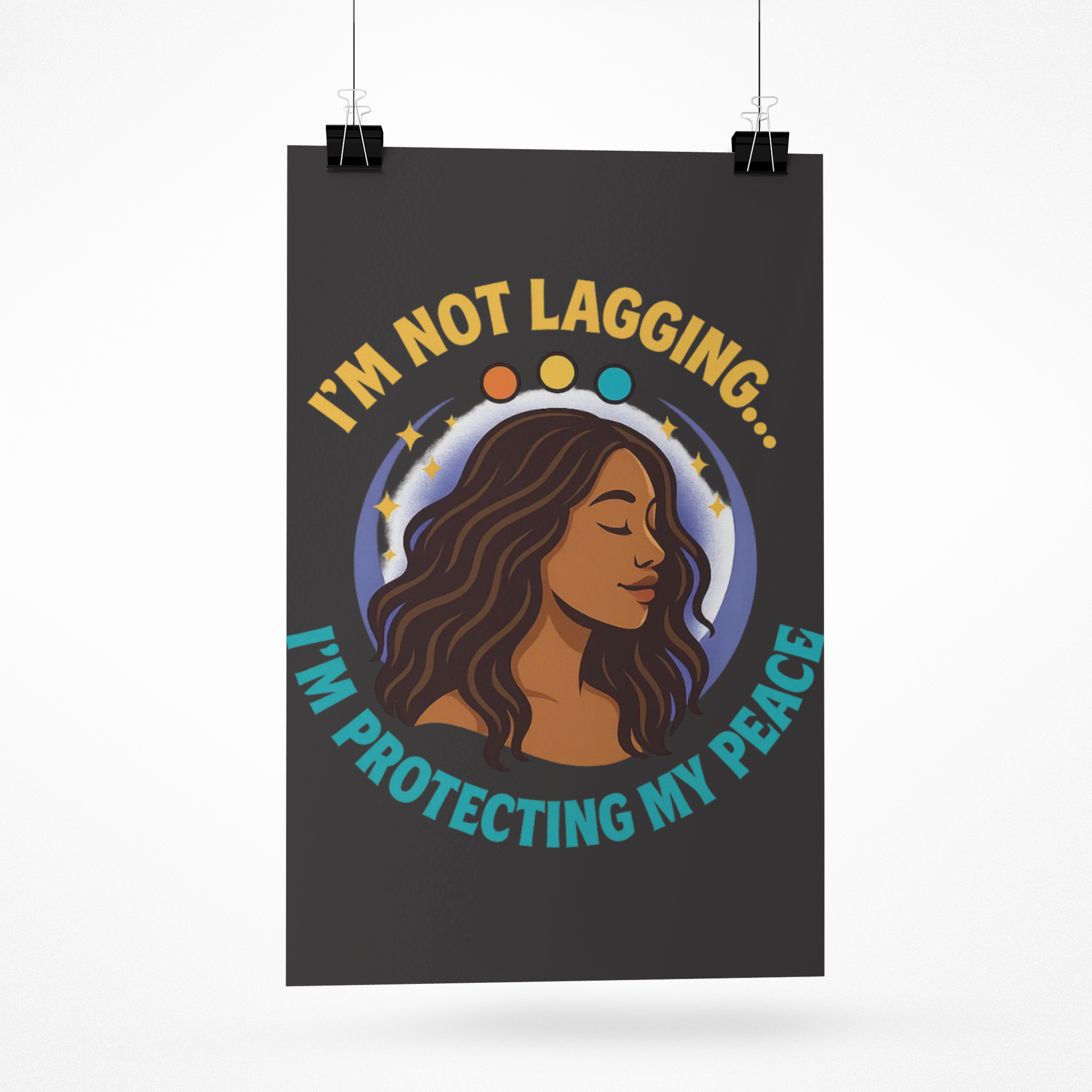 I'm Not Laggin — I'm Protecting My Peace Tote  — Soft Life Cotton-Canvas Tote Bag Empowering Illustration  AI Novelty Gift product thumbnail image