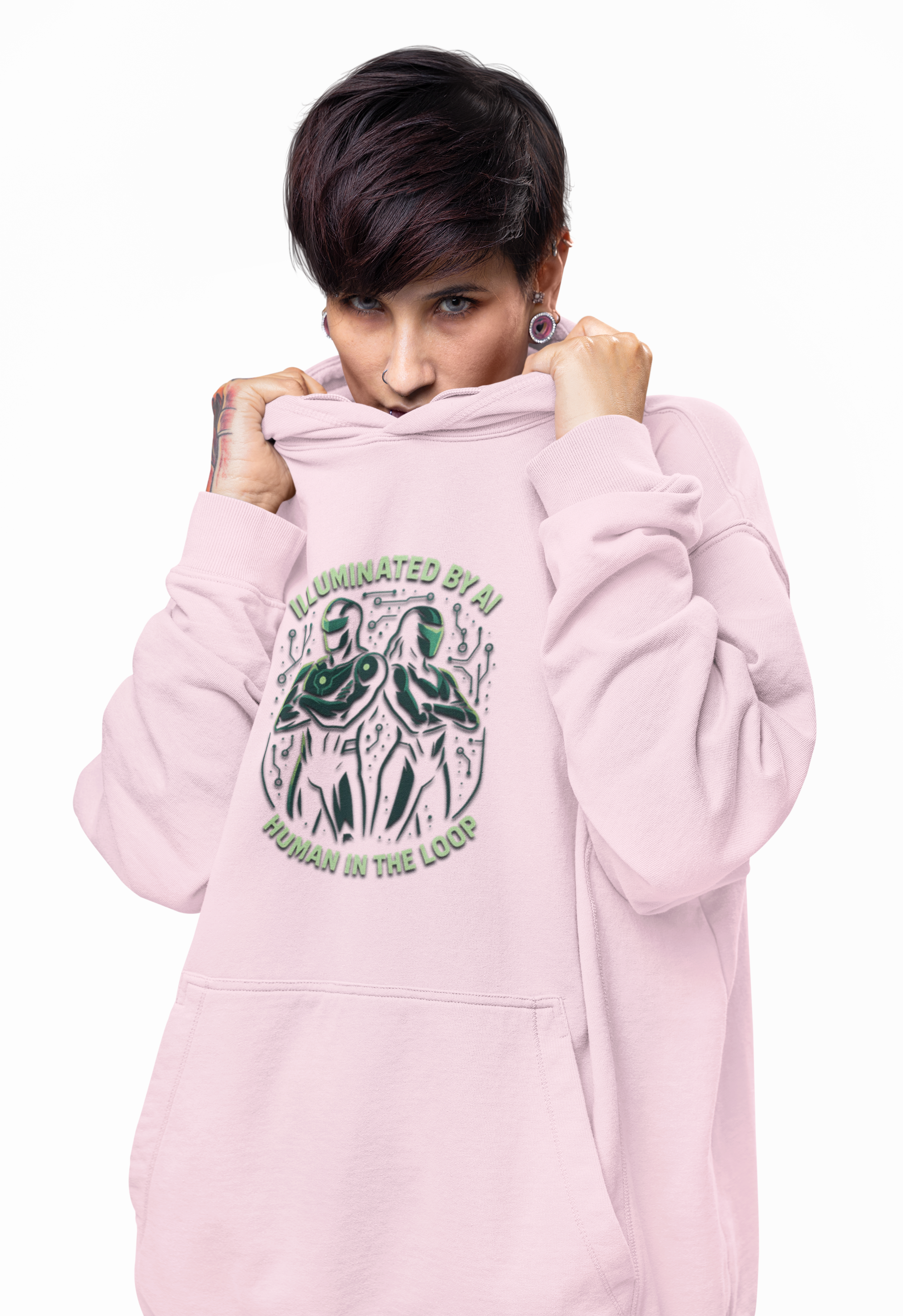 Dual Minds, One Mission:  — Unity Guardians of The Loop Customizable Hoodie  product thumbnail image