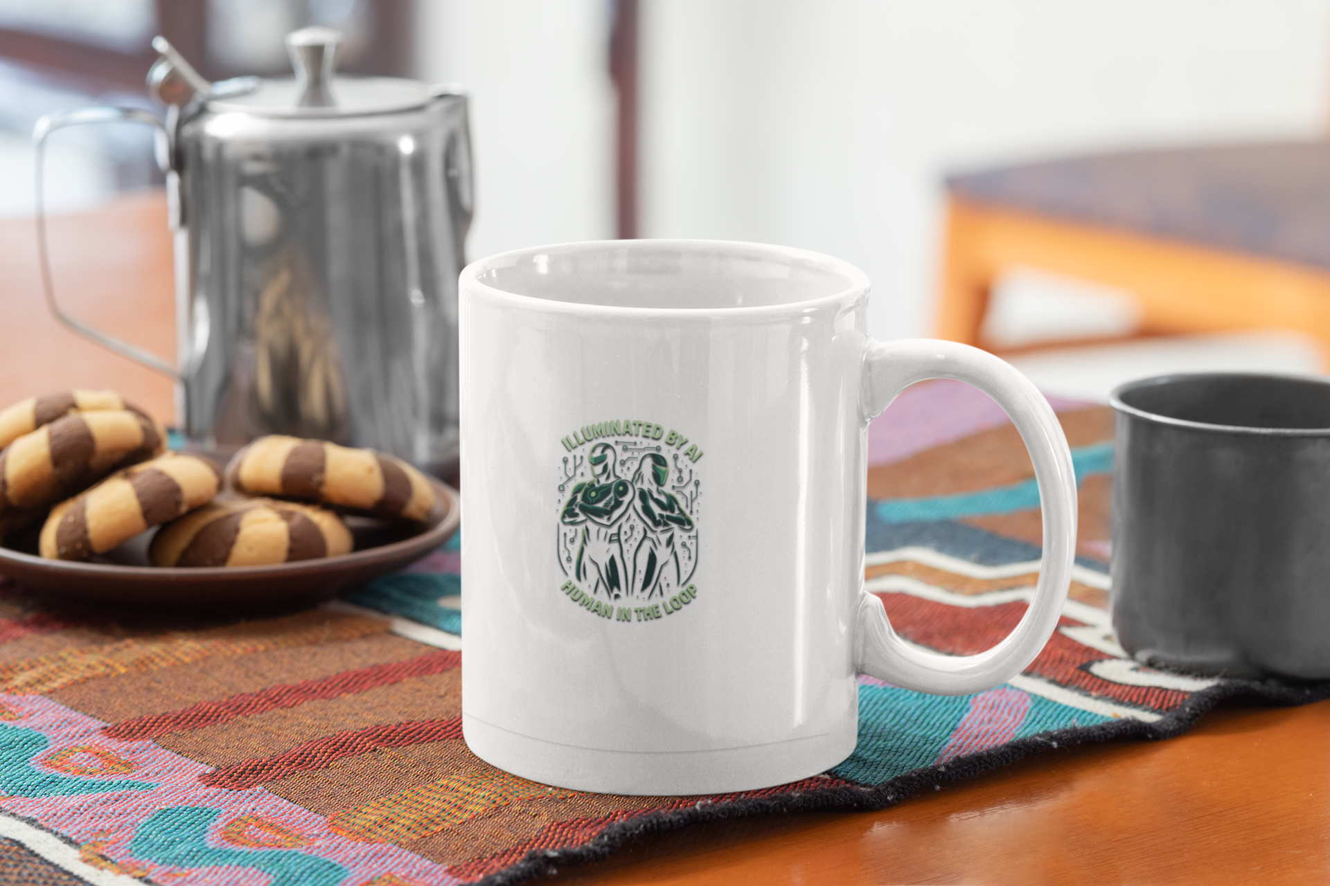 Dual Minds, One Mission  — Stainless Steel Travel Mug — AI Techie Novelty Gifts product thumbnail image