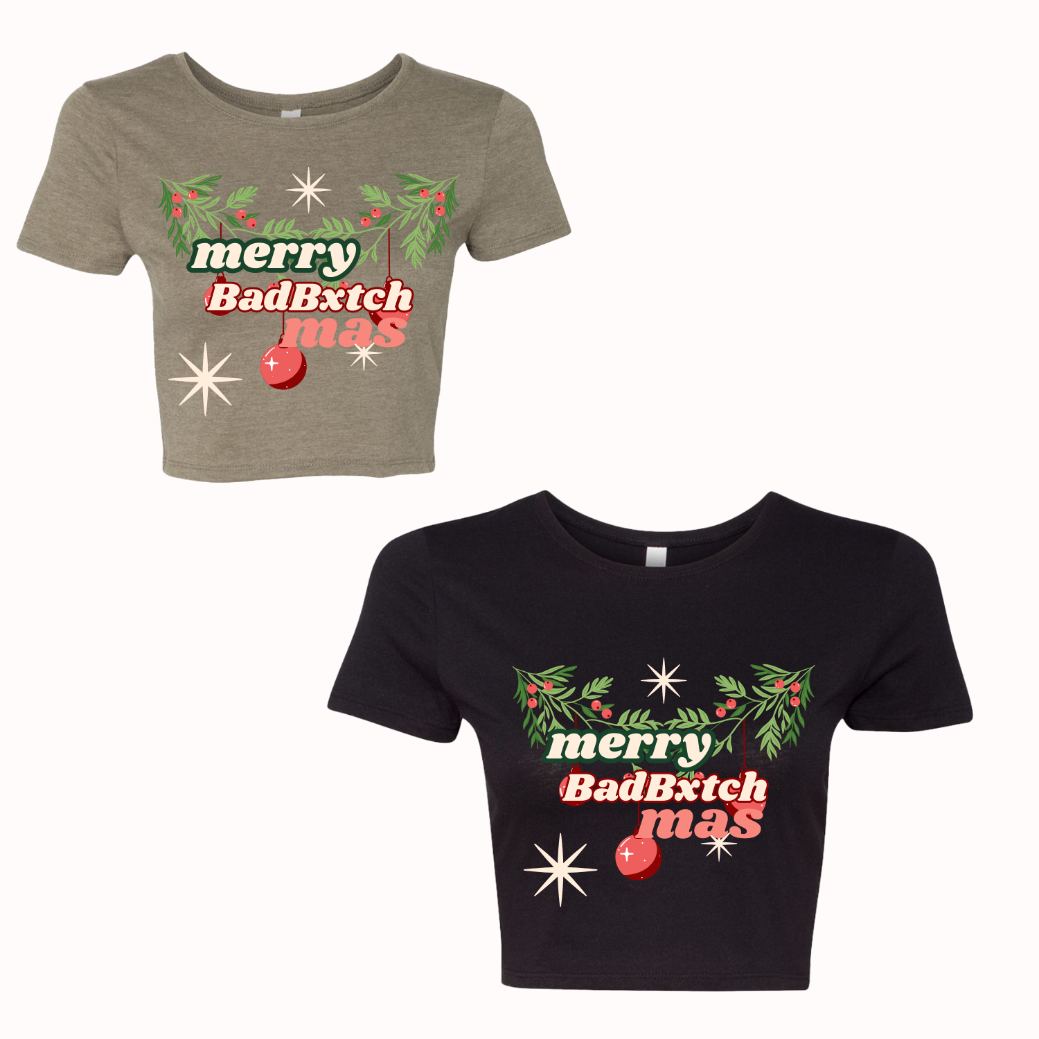 Baddie Christmas Crop Tee — Women’s Festive Novelty Top Baddie Christmas Crop Tee — Women’s Festive Novelty Top
