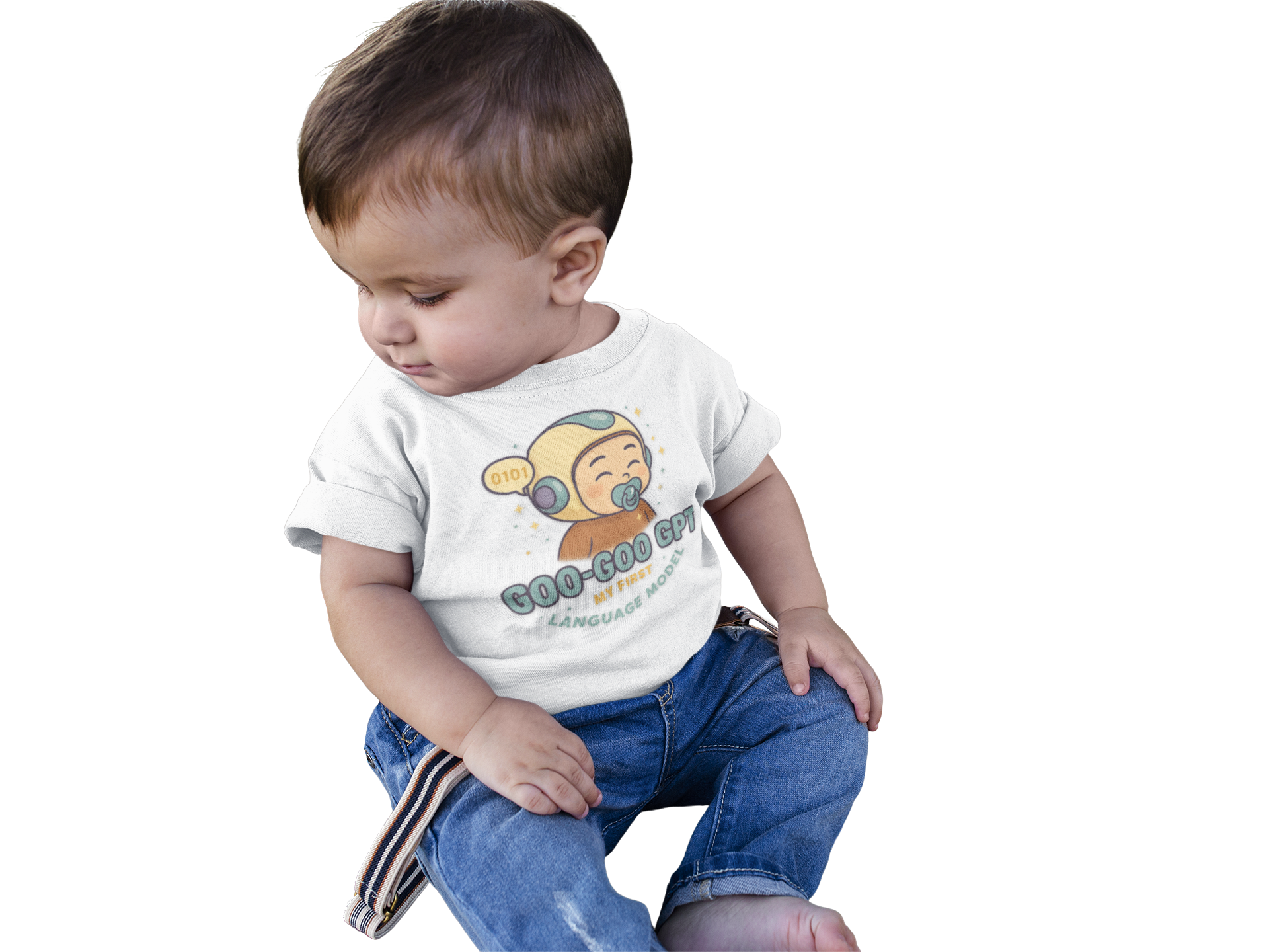 "Goo-Goo GPT" My First Language Model Infant Bodysuit product thumbnail image "Goo-Goo GPT" My First Language Model Infant Bodysuit product thumbnail image