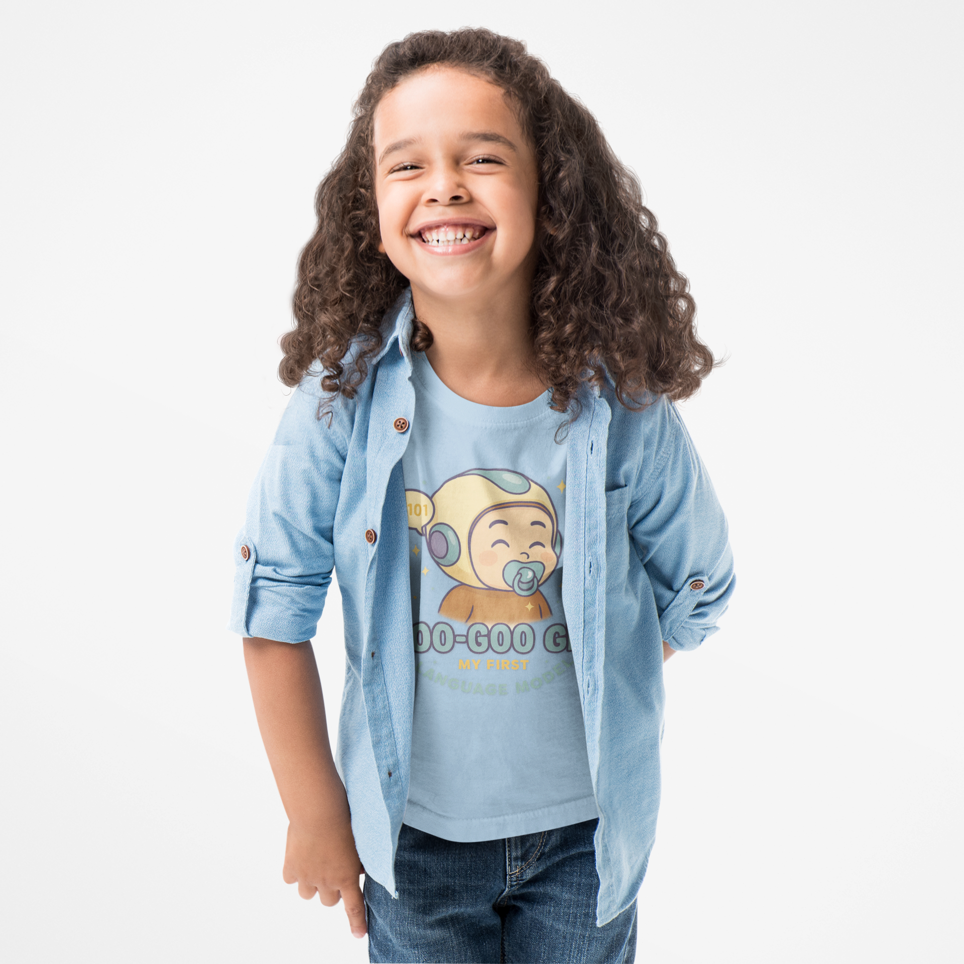"Goo-Goo GPT" My First Language Model Infant Bodysuit product thumbnail image "Goo-Goo GPT" My First Language Model Infant Bodysuit product thumbnail image