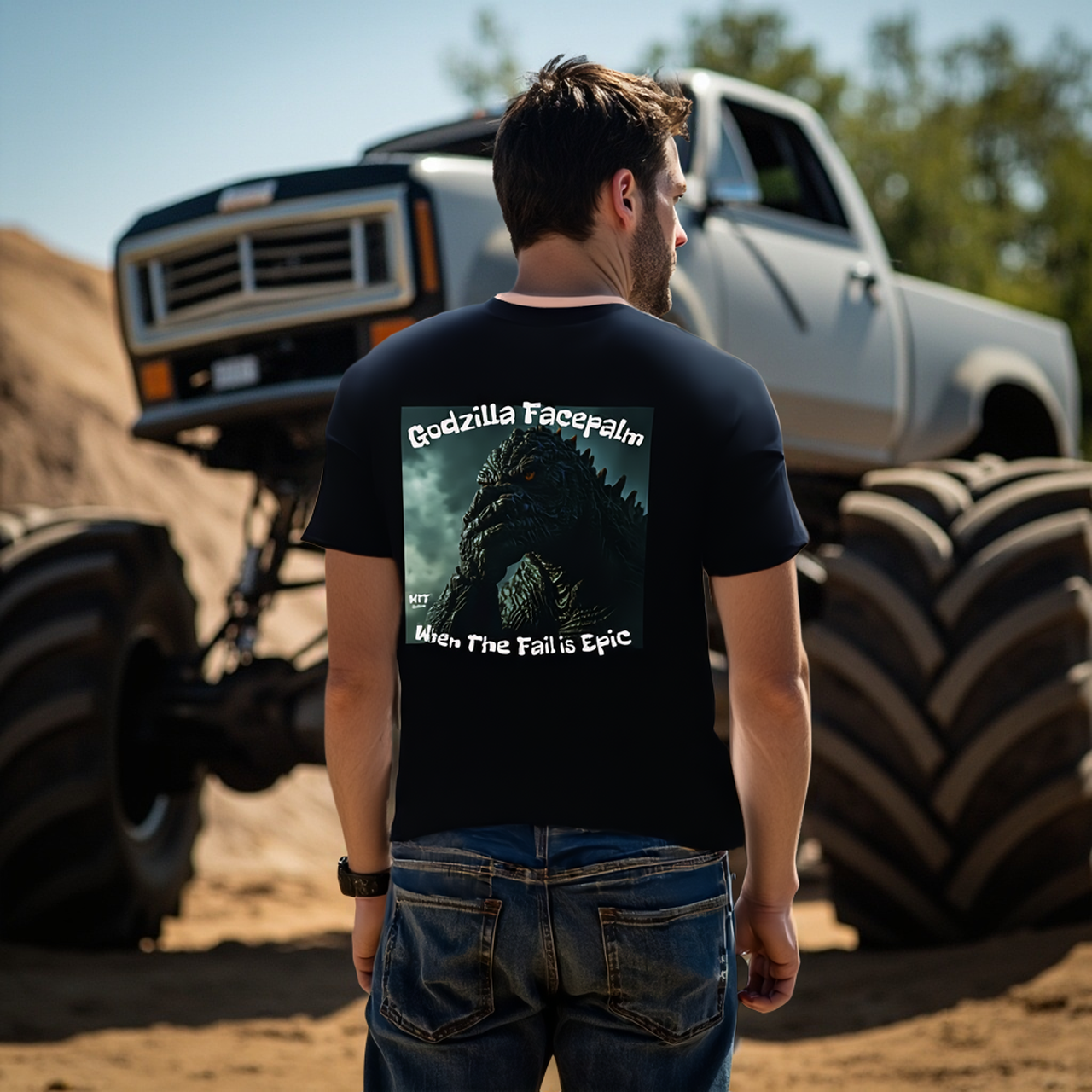 Sarcasm Culture Godzilla Facepalm T-Shirt product thumbnail image Sarcasm Culture Godzilla Facepalm T-Shirt product thumbnail image