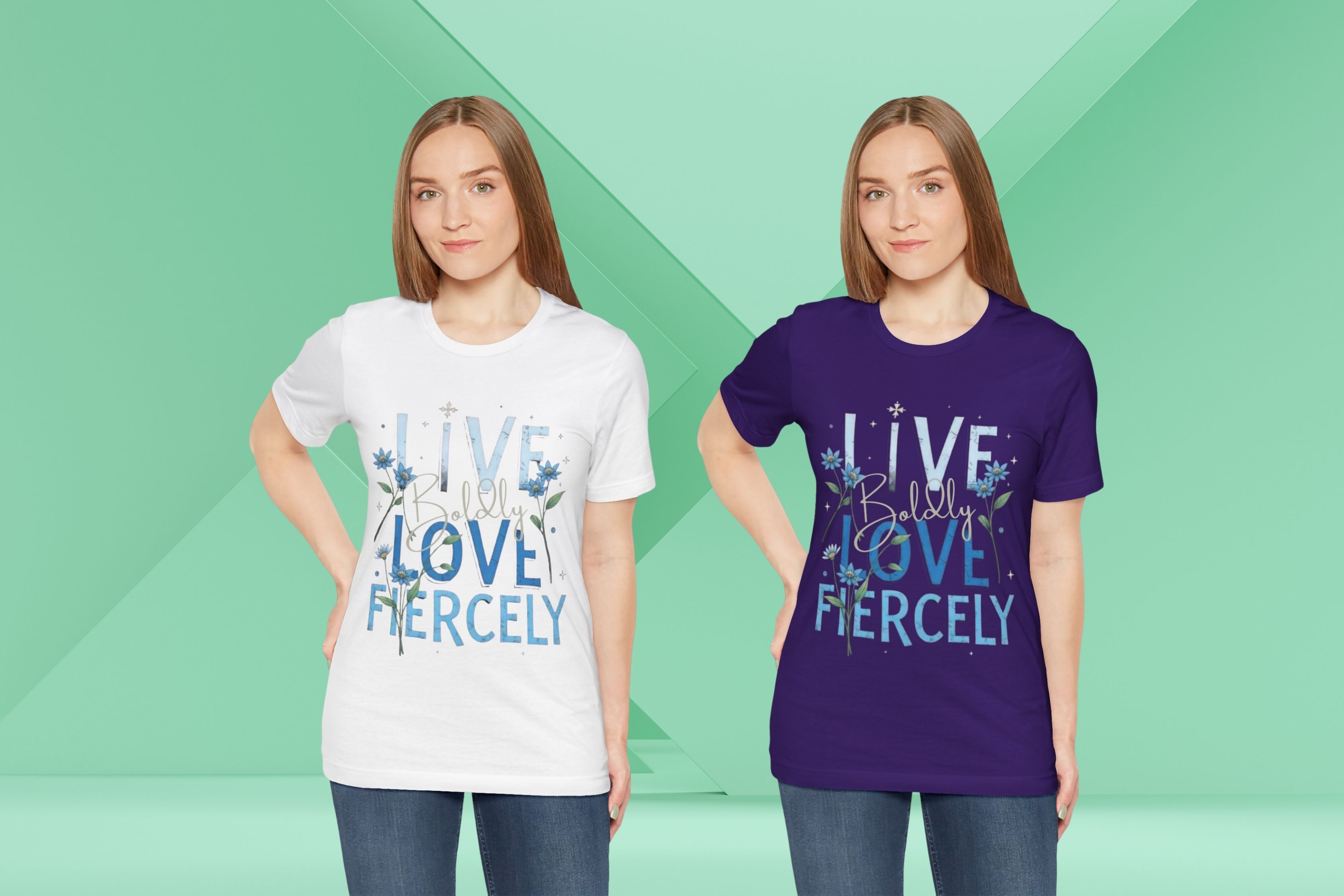 Live Love Fiercely Floral T-Shirt product thumbnail image