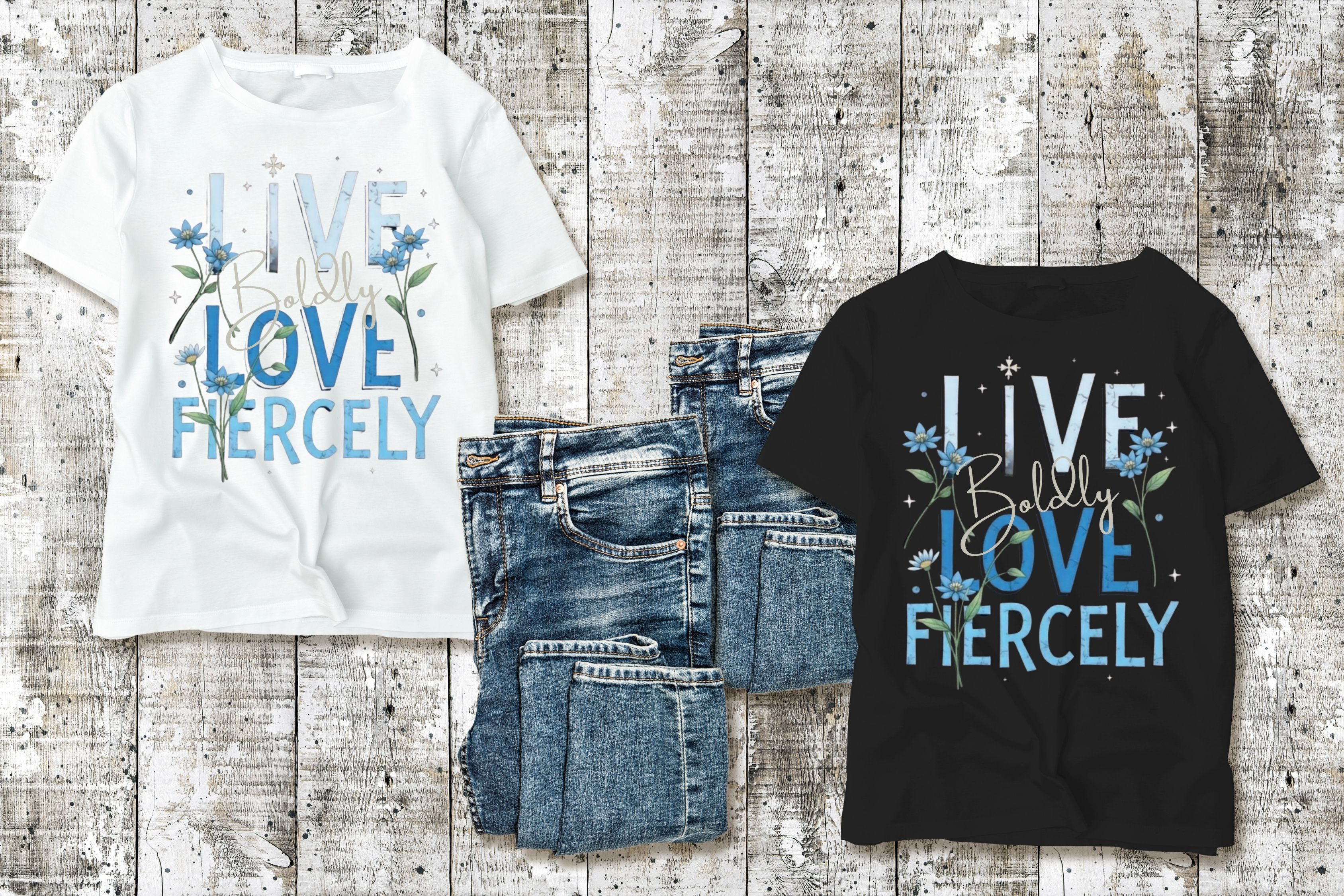 Live Love Fiercely Floral T-Shirt Live Love Fiercely Floral T-Shirt
