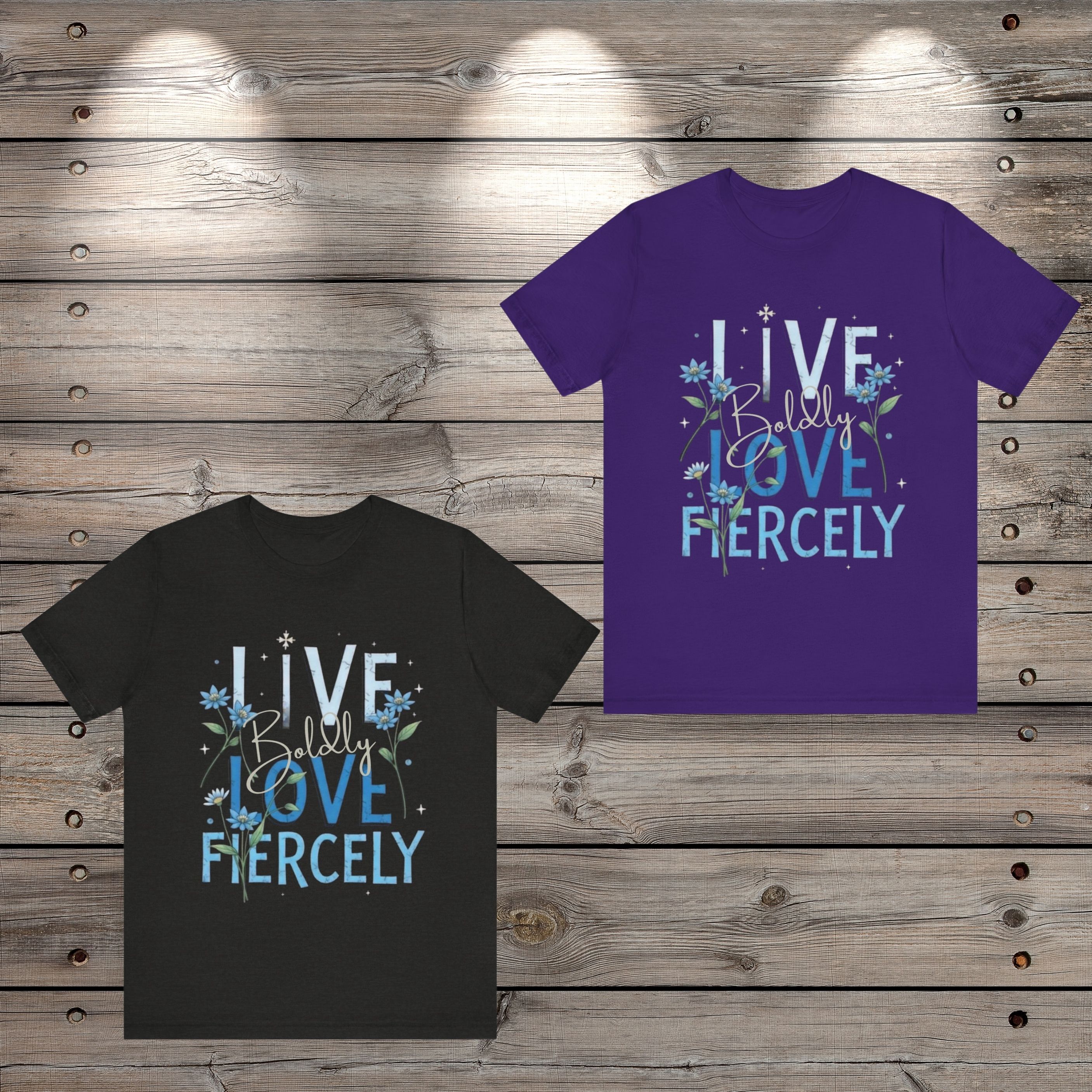 Live Love Fiercely Floral T-Shirt product thumbnail image