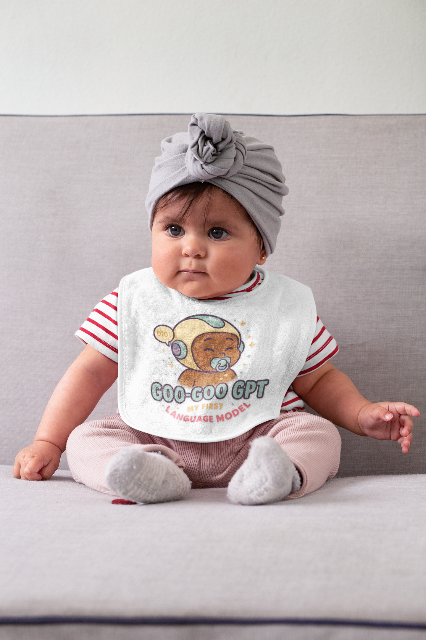"Goo-Goo GPT" My First Language Model Infant Bodysuit product thumbnail image "Goo-Goo GPT" My First Language Model Infant Bodysuit product thumbnail image