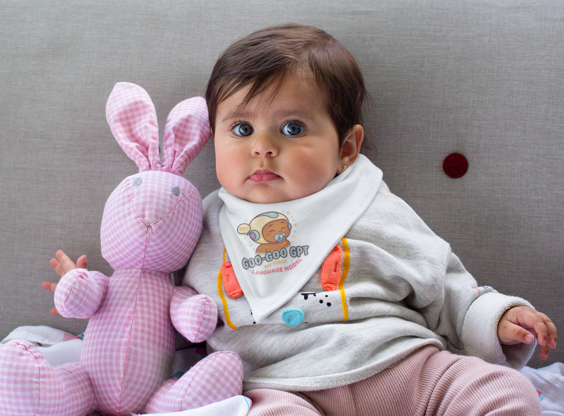 "Goo-Goo GPT" My First Language Model Infant Bodysuit product thumbnail image "Goo-Goo GPT" My First Language Model Infant Bodysuit product thumbnail image