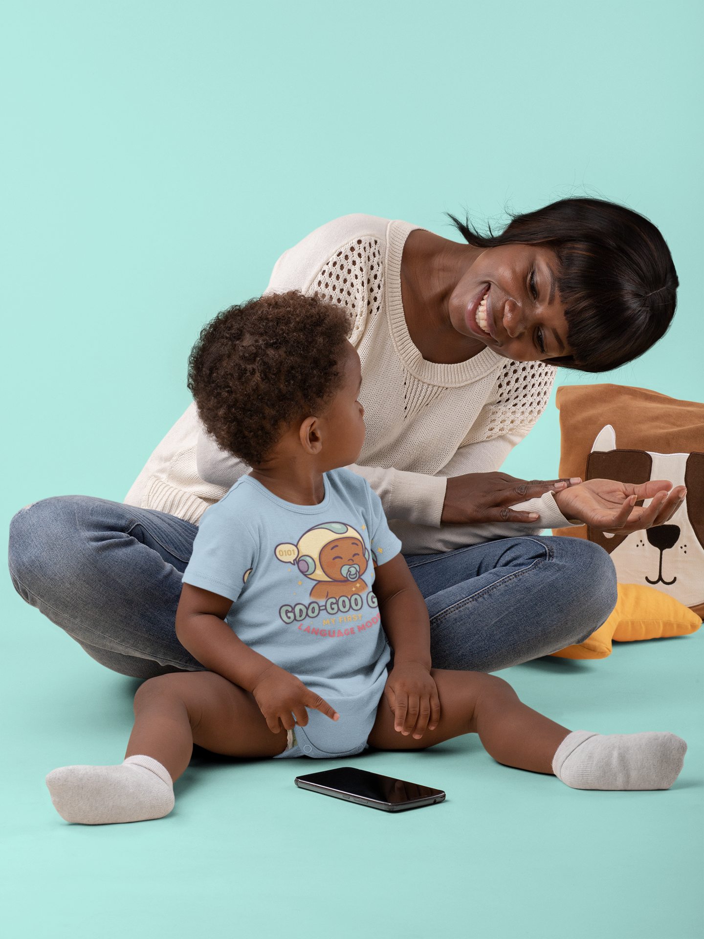 "Goo-Goo GPT" My First Language Model Infant Bodysuit product thumbnail image "Goo-Goo GPT" My First Language Model Infant Bodysuit product thumbnail image