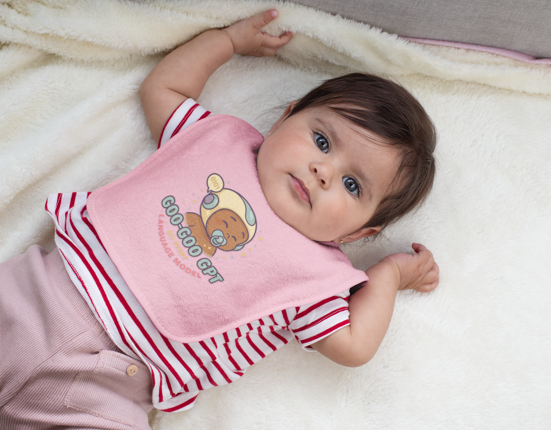 "Goo-Goo GPT" My First Language Model Infant Bodysuit product thumbnail image "Goo-Goo GPT" My First Language Model Infant Bodysuit product thumbnail image