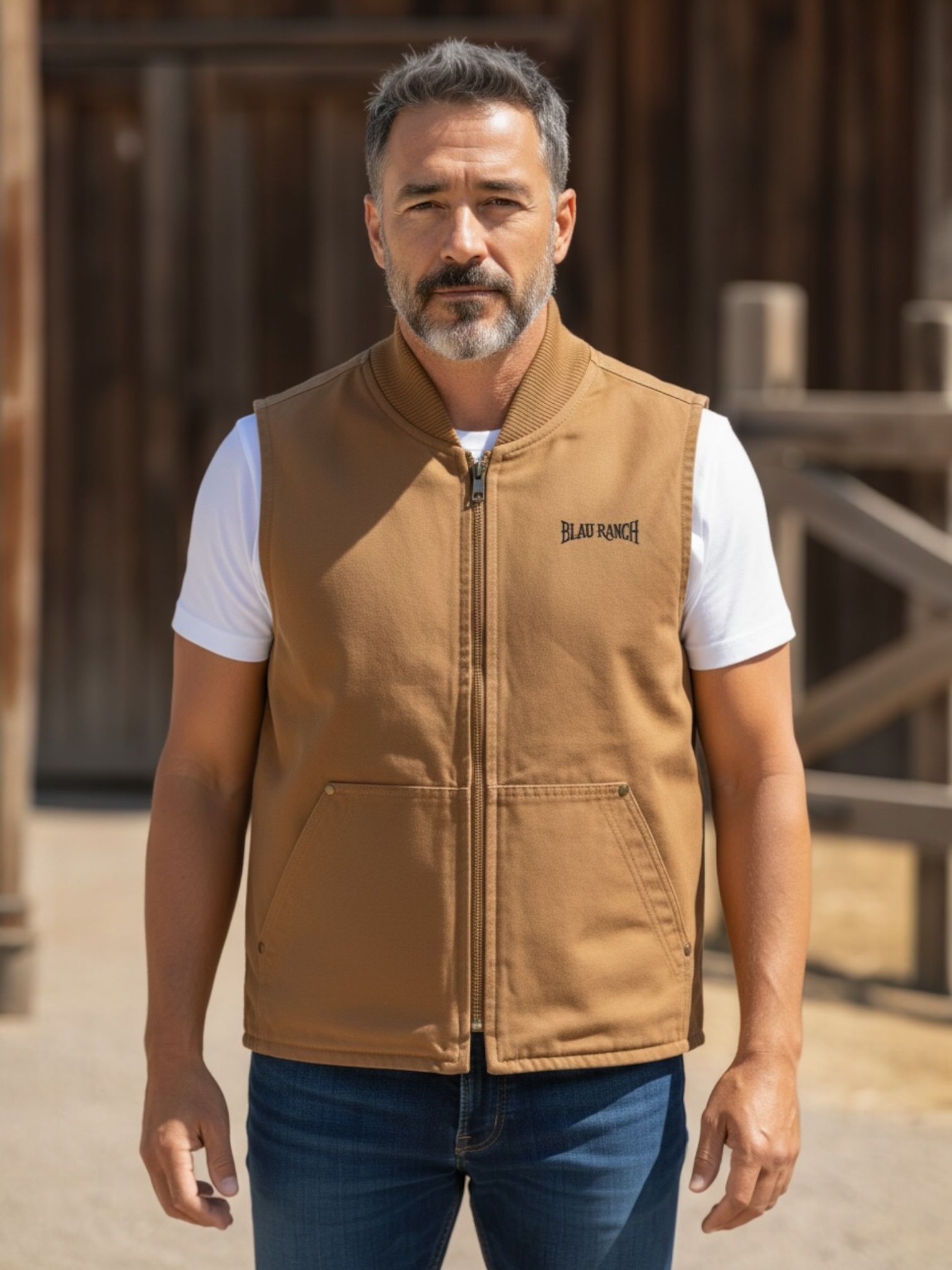 Blau Ranch CornerStone® Unisex Washed Duck Cloth Vest  product thumbnail image