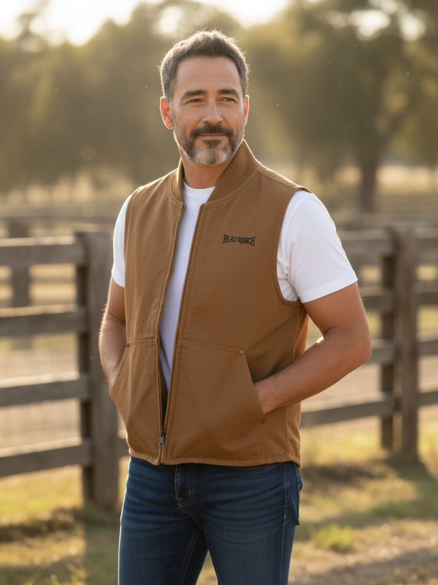 Blau Ranch CornerStone® Unisex Washed Duck Cloth Vest  product thumbnail image