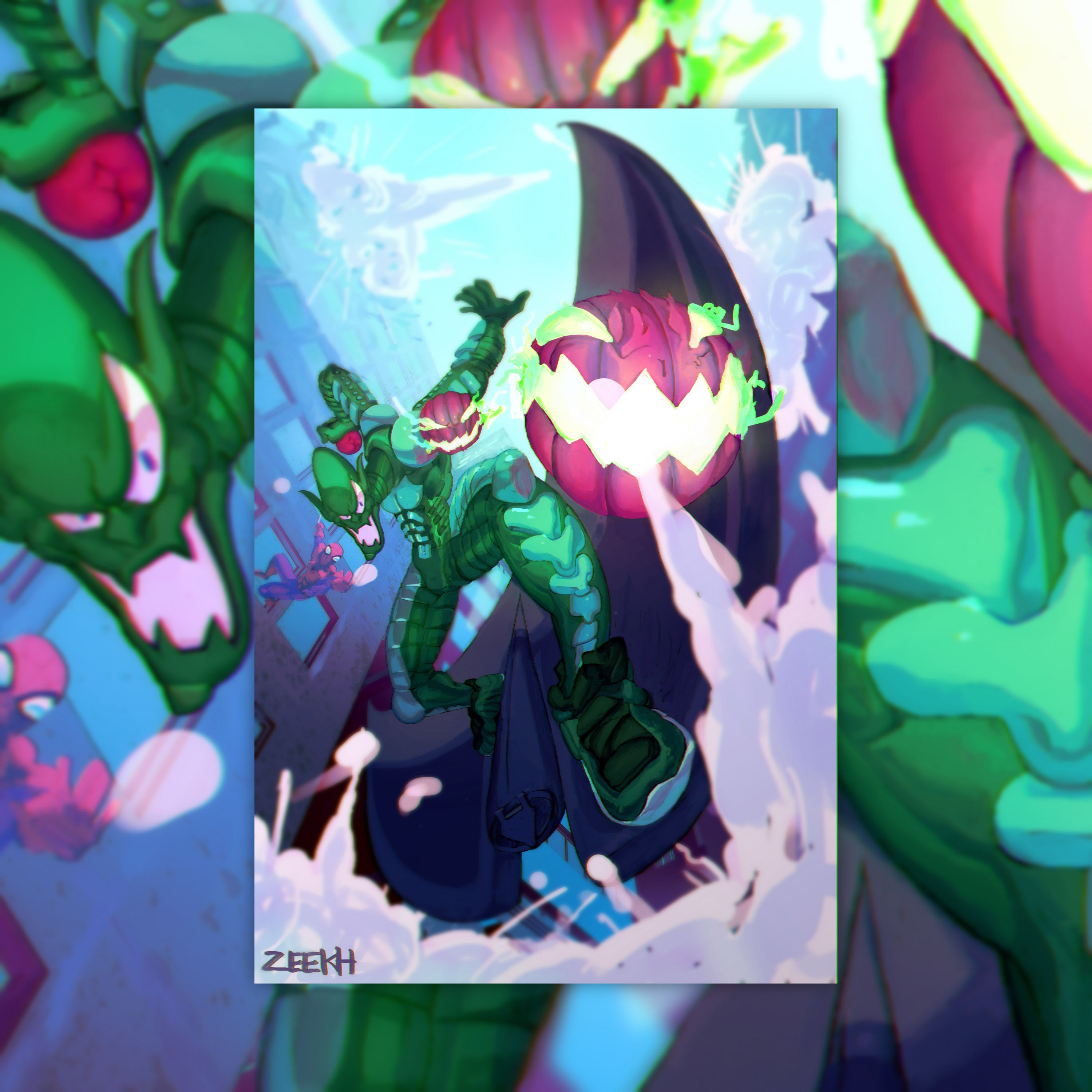 Green Goblin Spiderman Poster