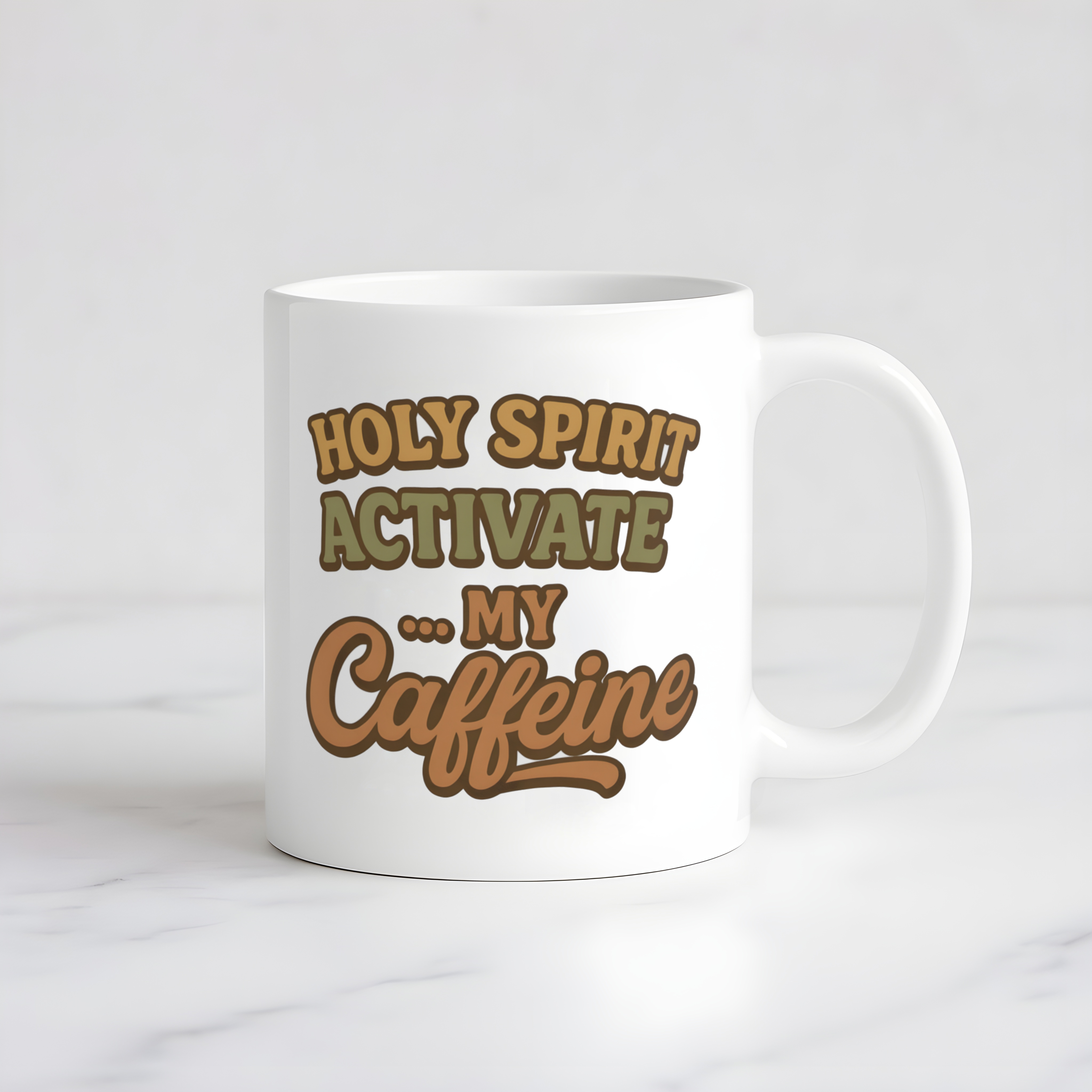 Holy Spirit Activate My Caffeine Christian Mug – Funny Faith Coffee Cup, Jesus and Coffee Gift, Christian Humor Mug for Women and Men, Bible Verse Mug product thumbnail image